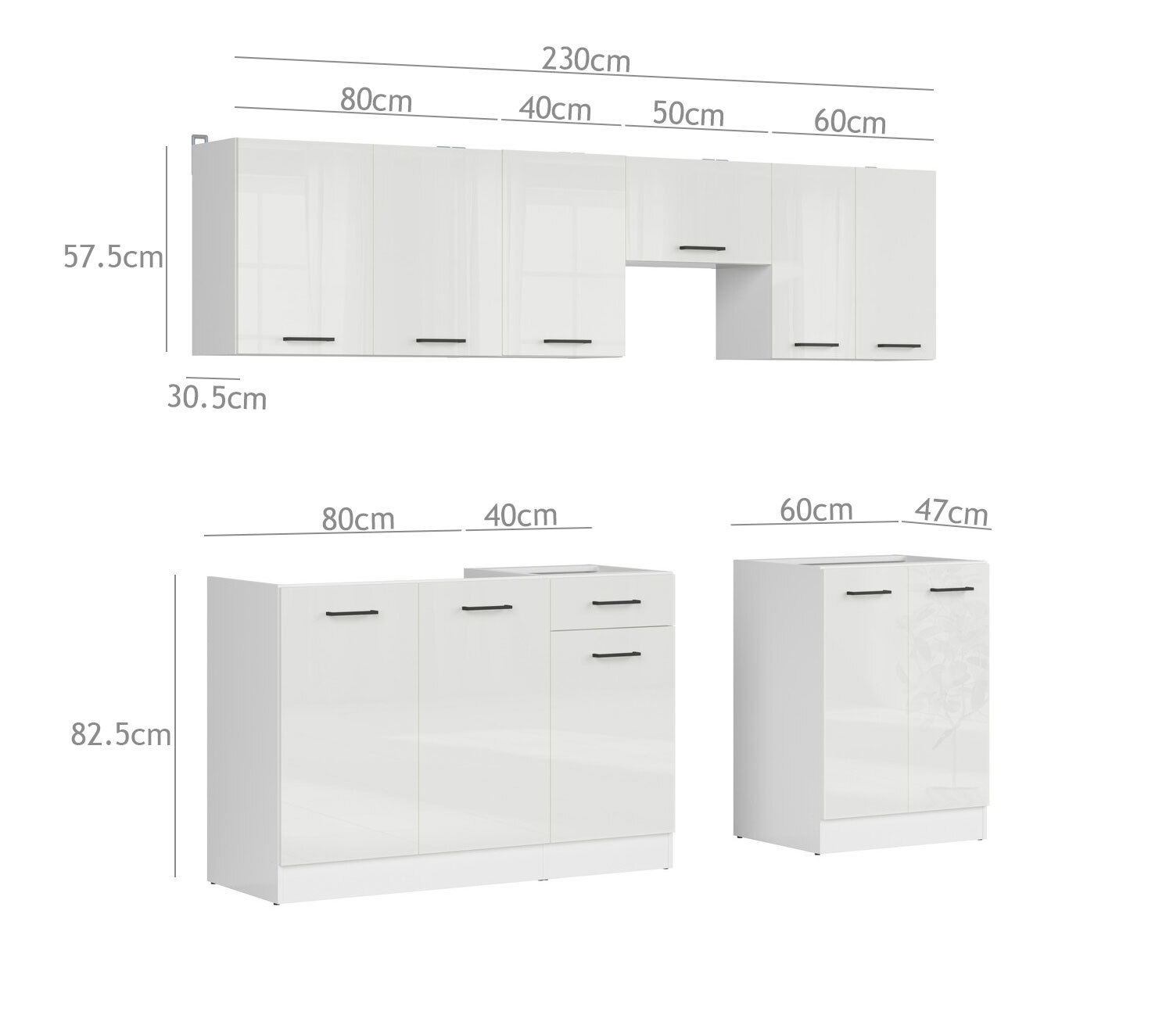Modulares Küchenset Line White 118