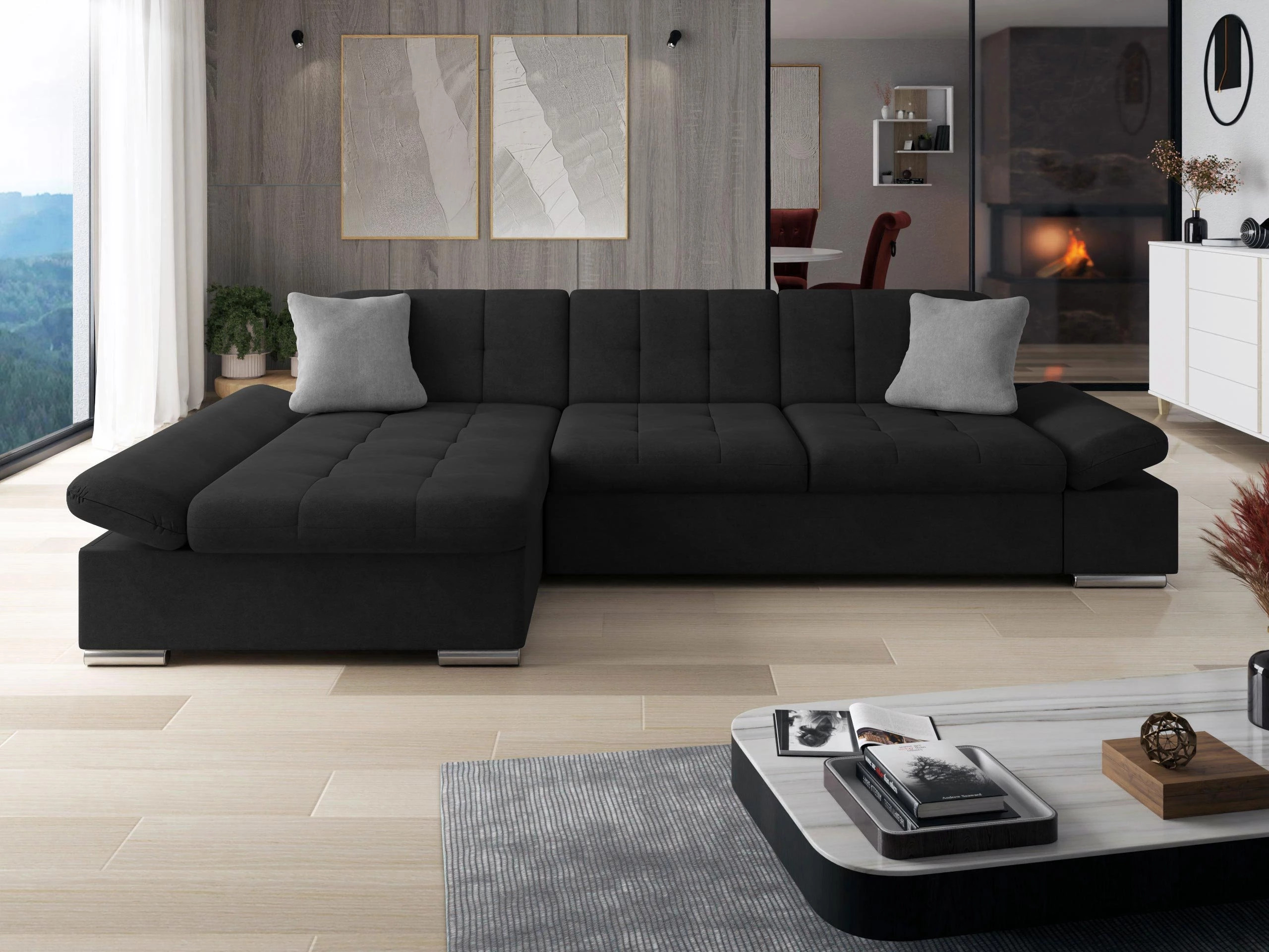 Ecksofa Comfivo Sanitas I (Uttario Velvet 2980 + Uttario Velvet 2972)