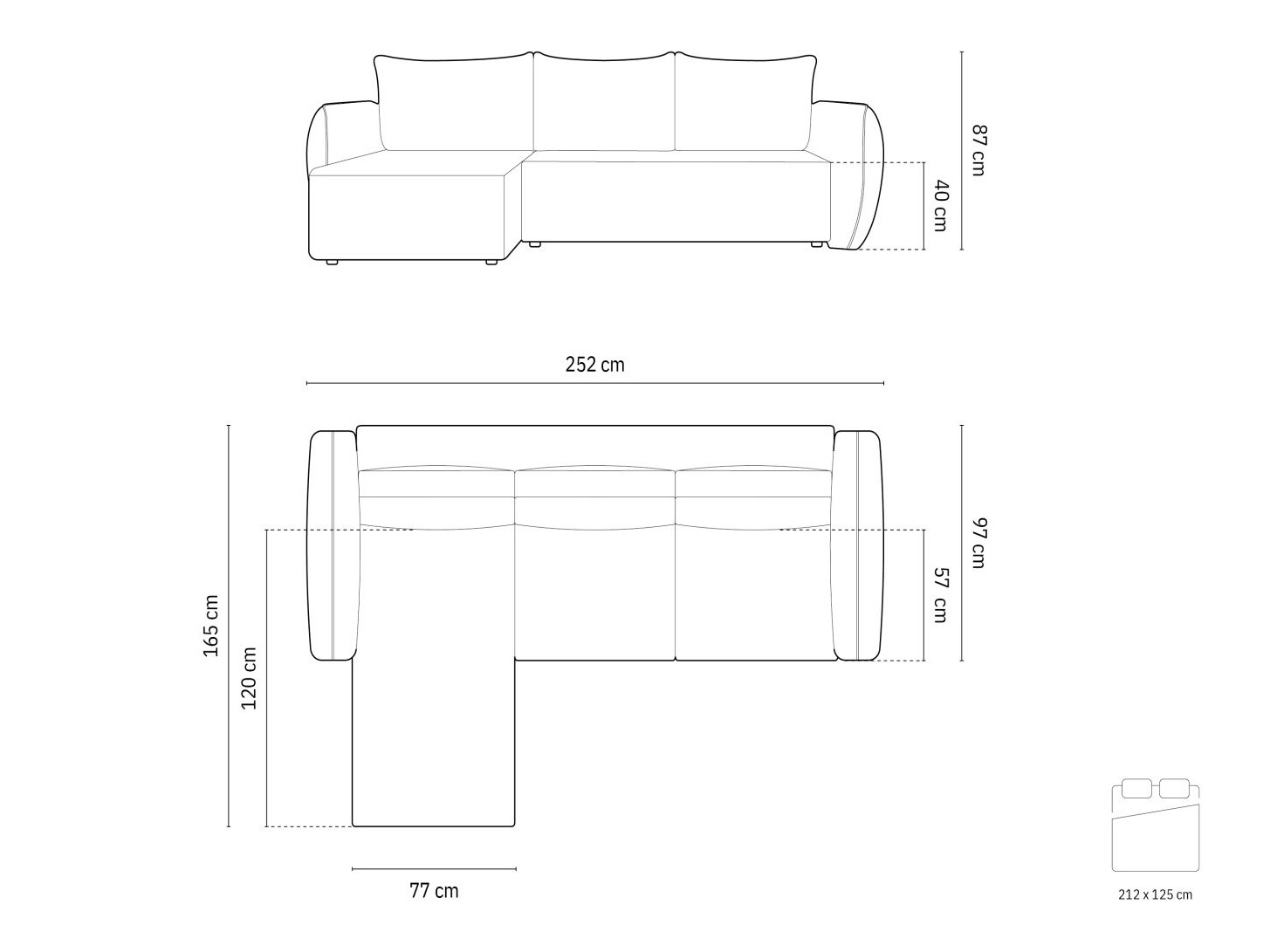 Ecksofa Belenoe 114 (Bluvel 19)