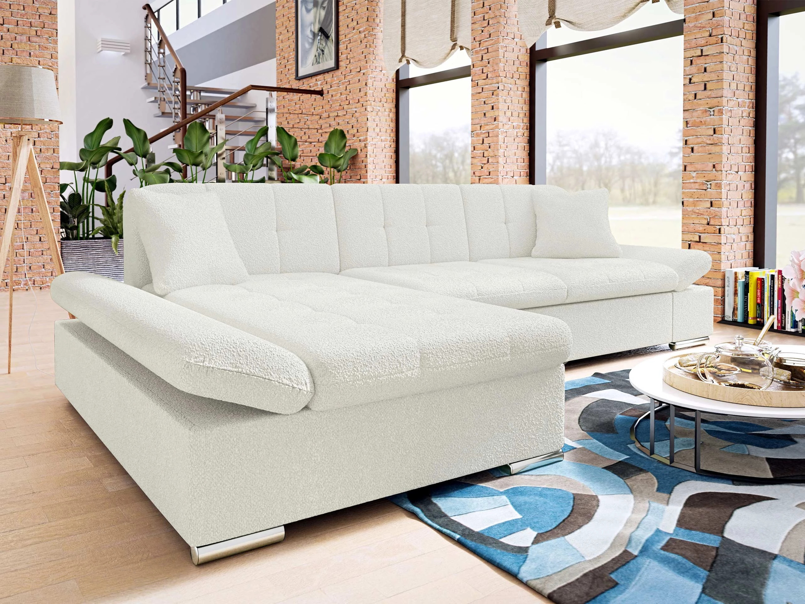 Ecksofa Comfivo Serenitas (Boucle Baloo 2073)