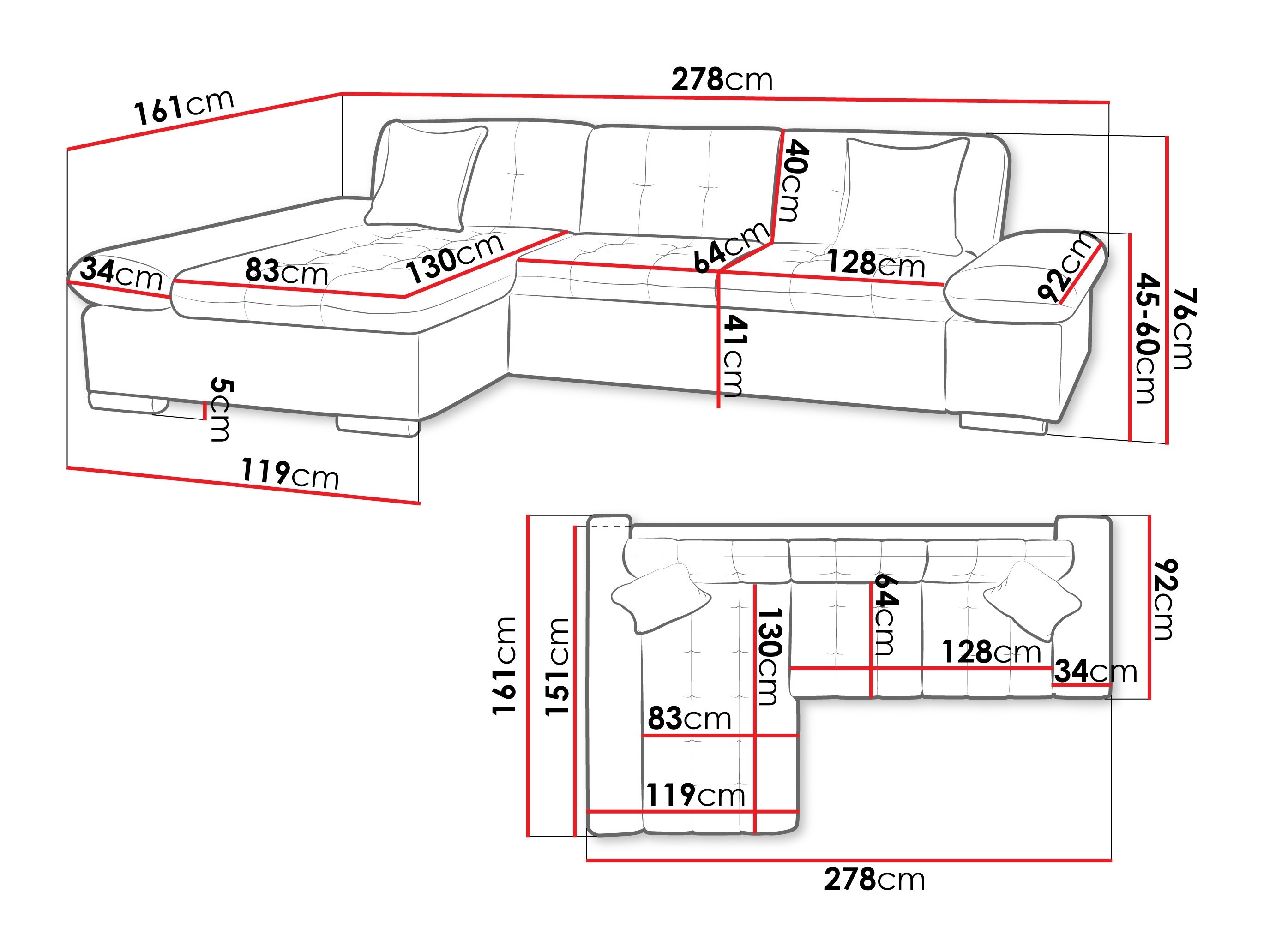 Ecksofa Comfivo Serenitas (Soft 011 + Lux 05 + Lux 06)