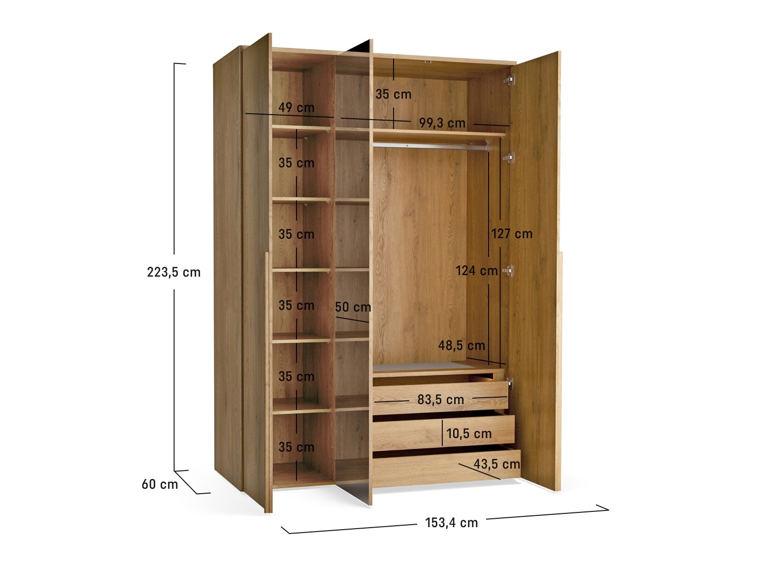 Kleiderschrank Ruvcamu 114