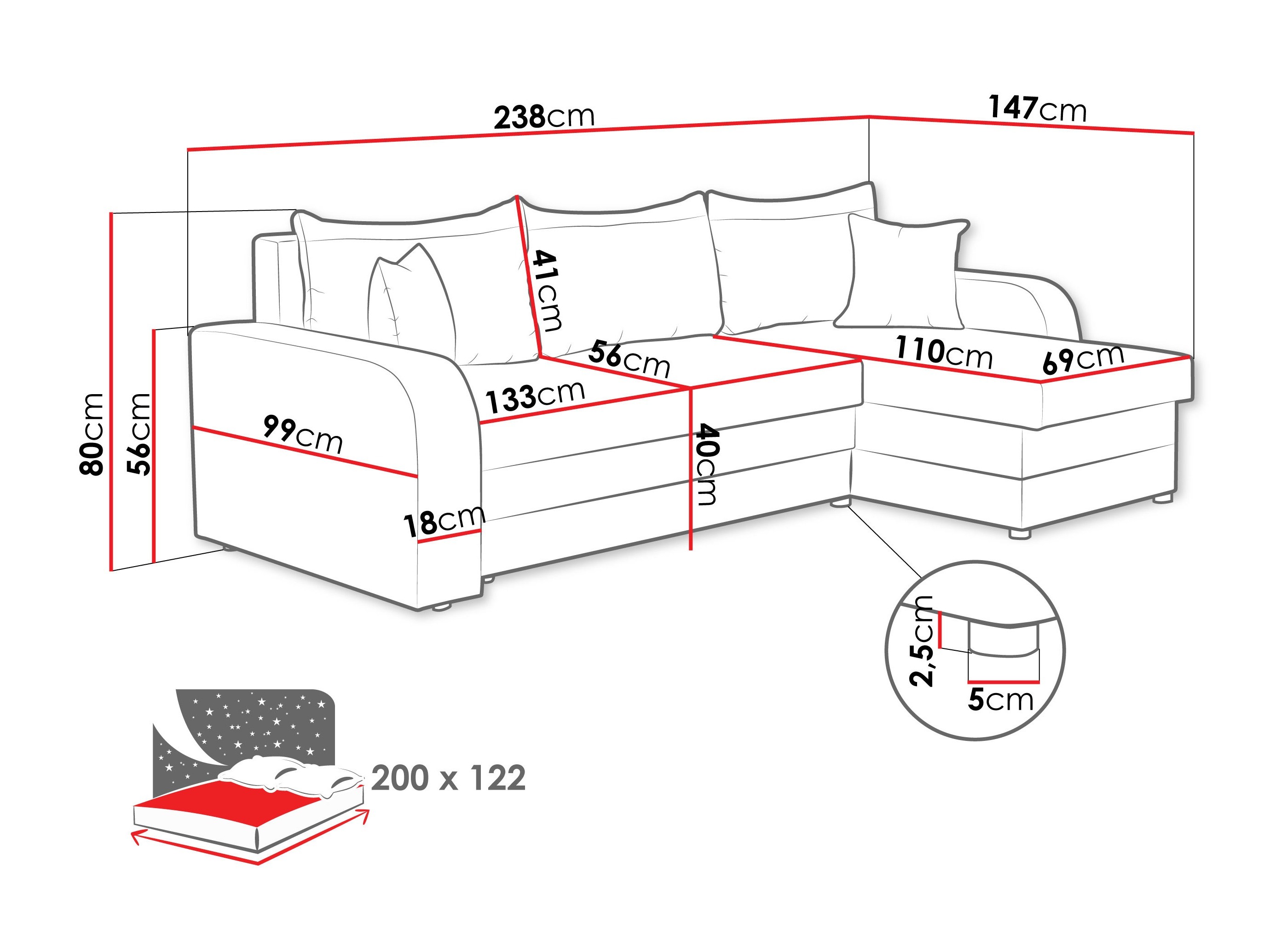 Ecksofa Comfivo Melissa (Boss 12 + Boss 14)