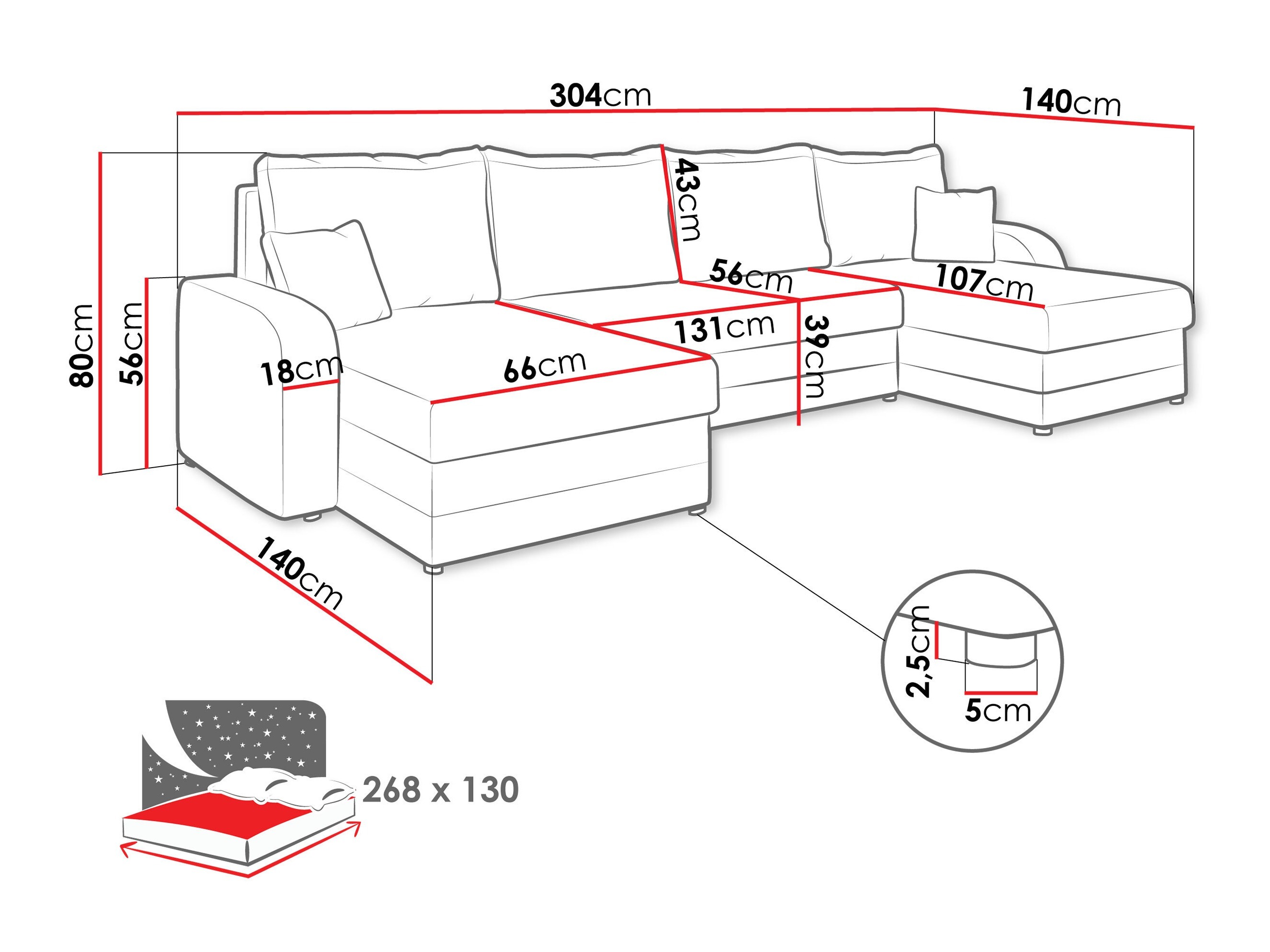 Ecksofa Comfivo Melissa III (Clara 215.10)