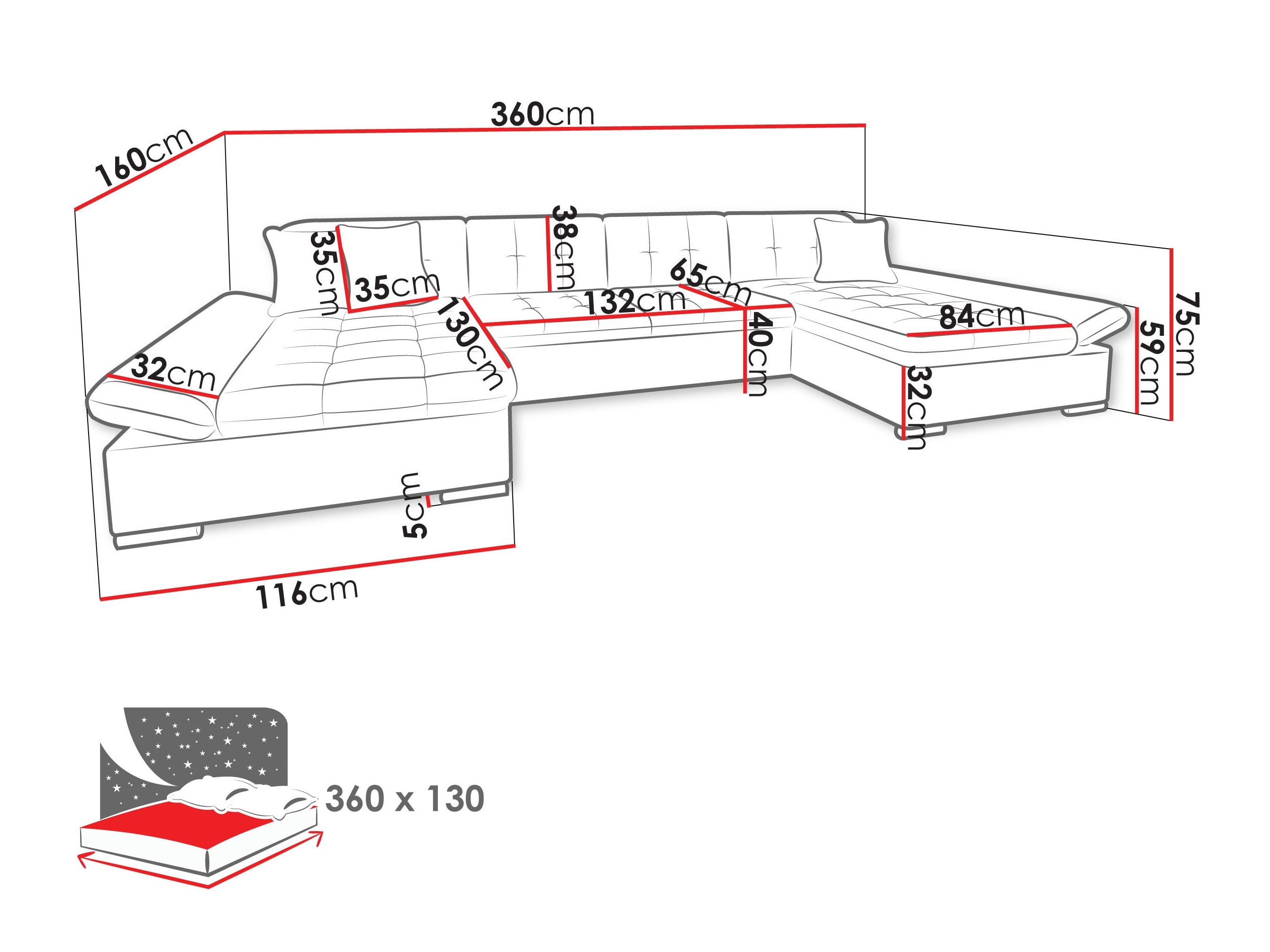 Ecksofa Comfivo Ficus (Lumo 40)