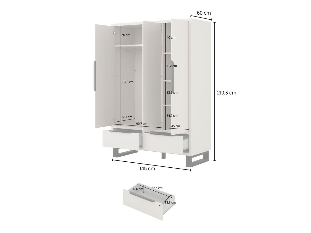 Kleiderschrank Avicavu 114