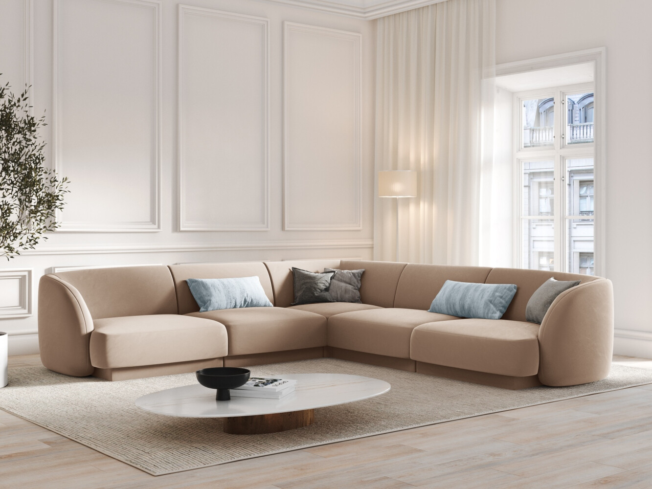 Modulares Ecksofa Tivlomi 109 (Bluvel 40)
