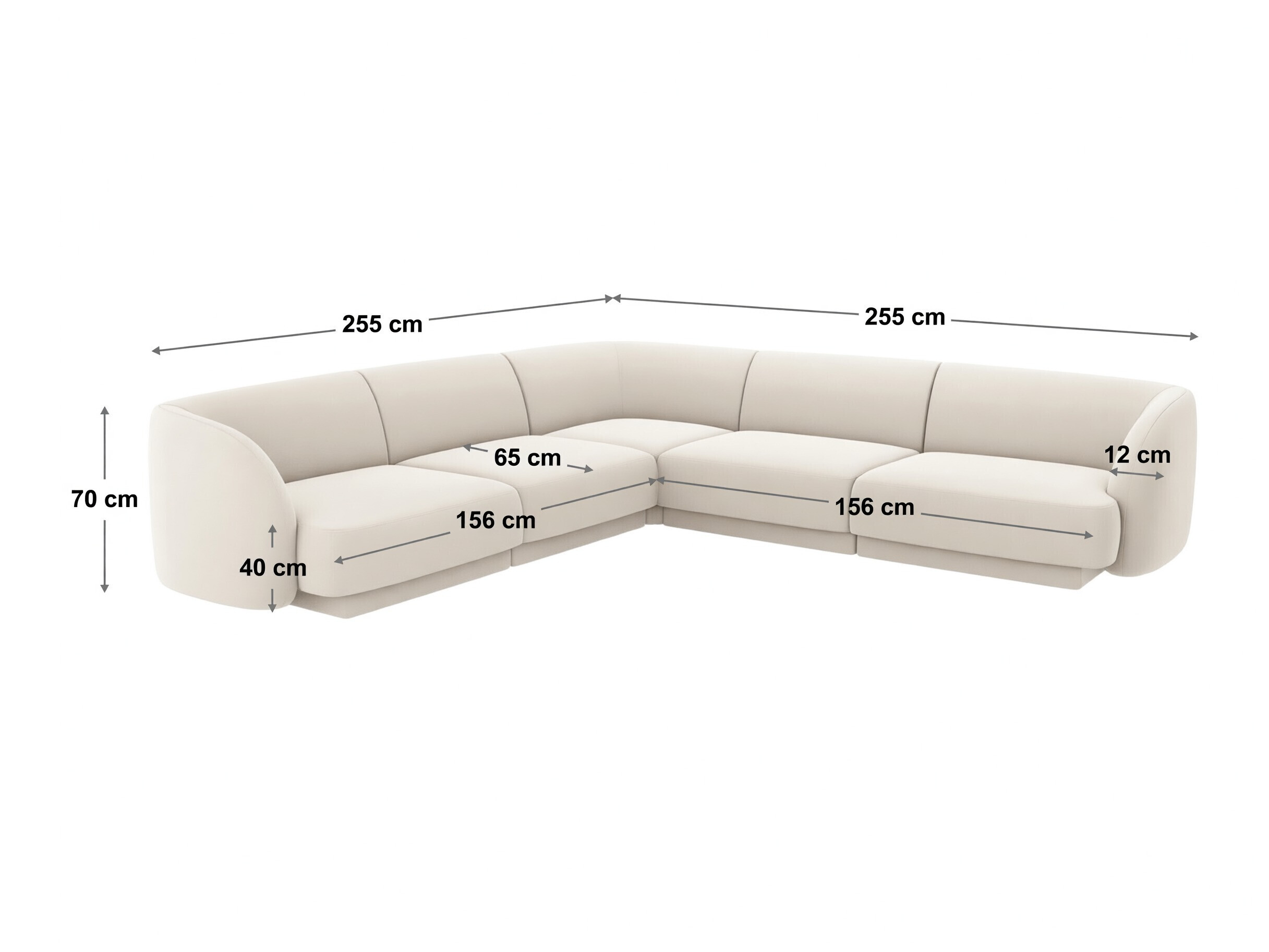 Modulares Ecksofa Tivlomi 109 (Bluvel 40)