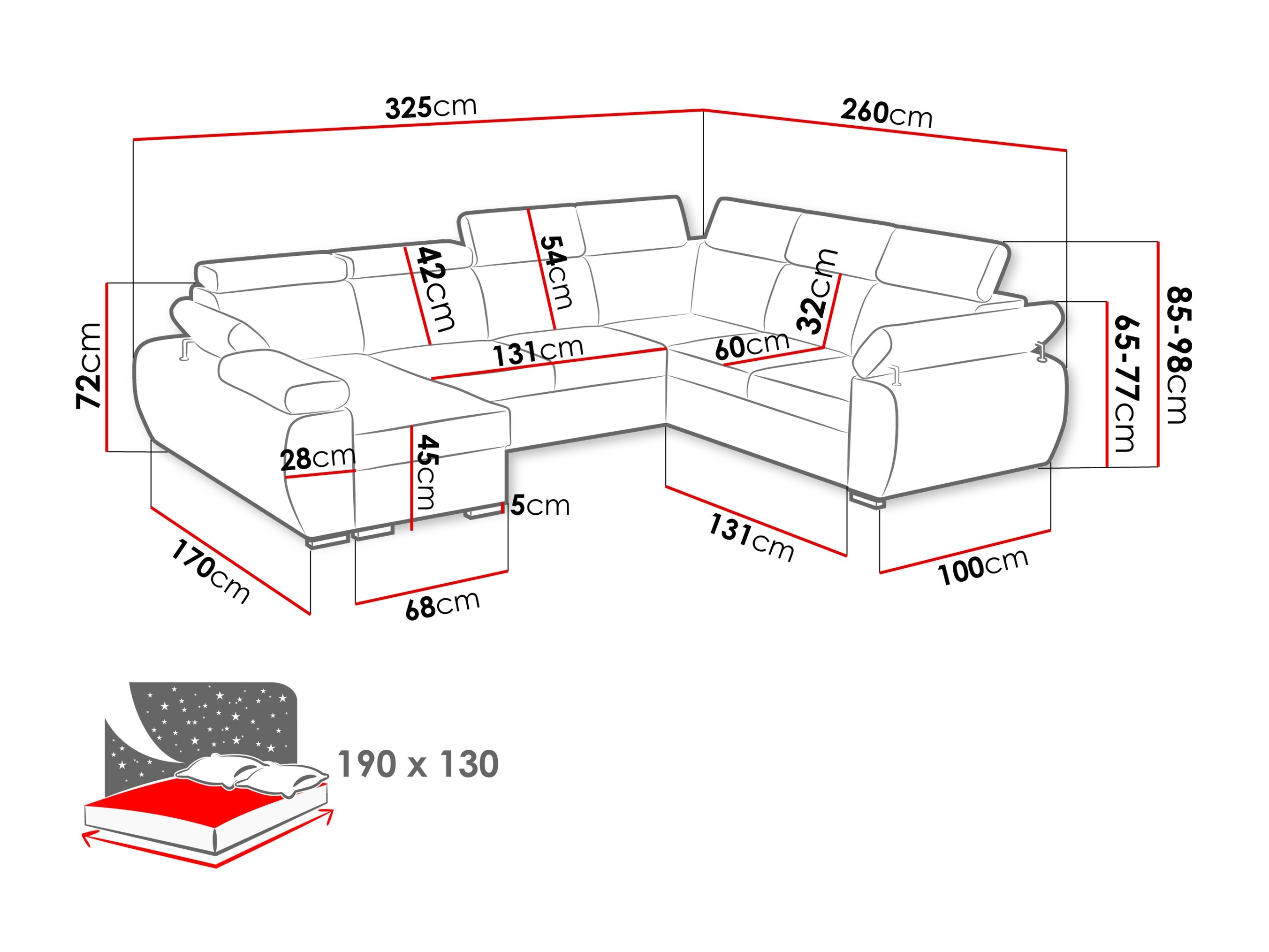 Ecksofa Columbus 214 (Flow 03)