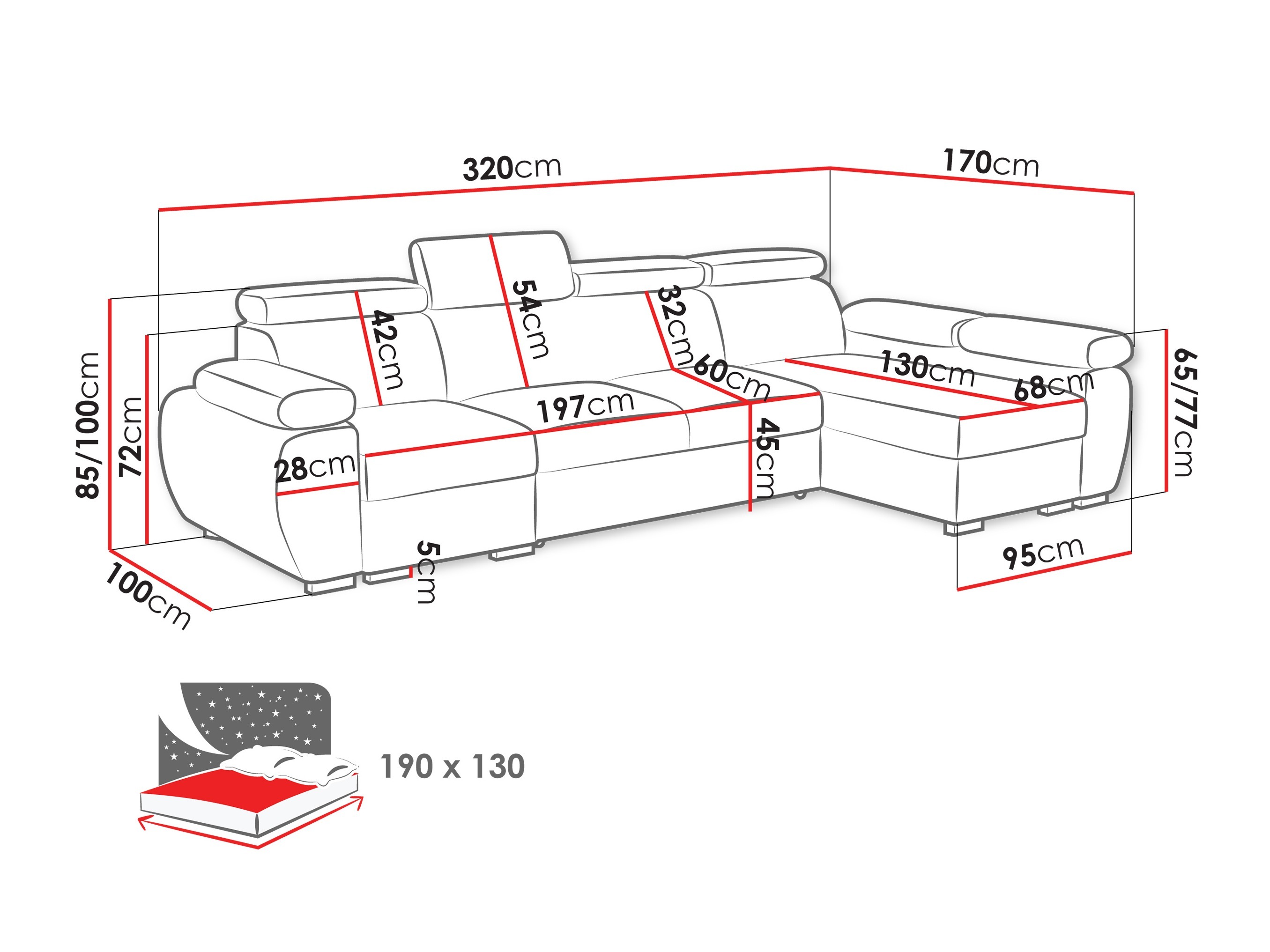 Ecksofa Columbus 227 (Kronos 22)