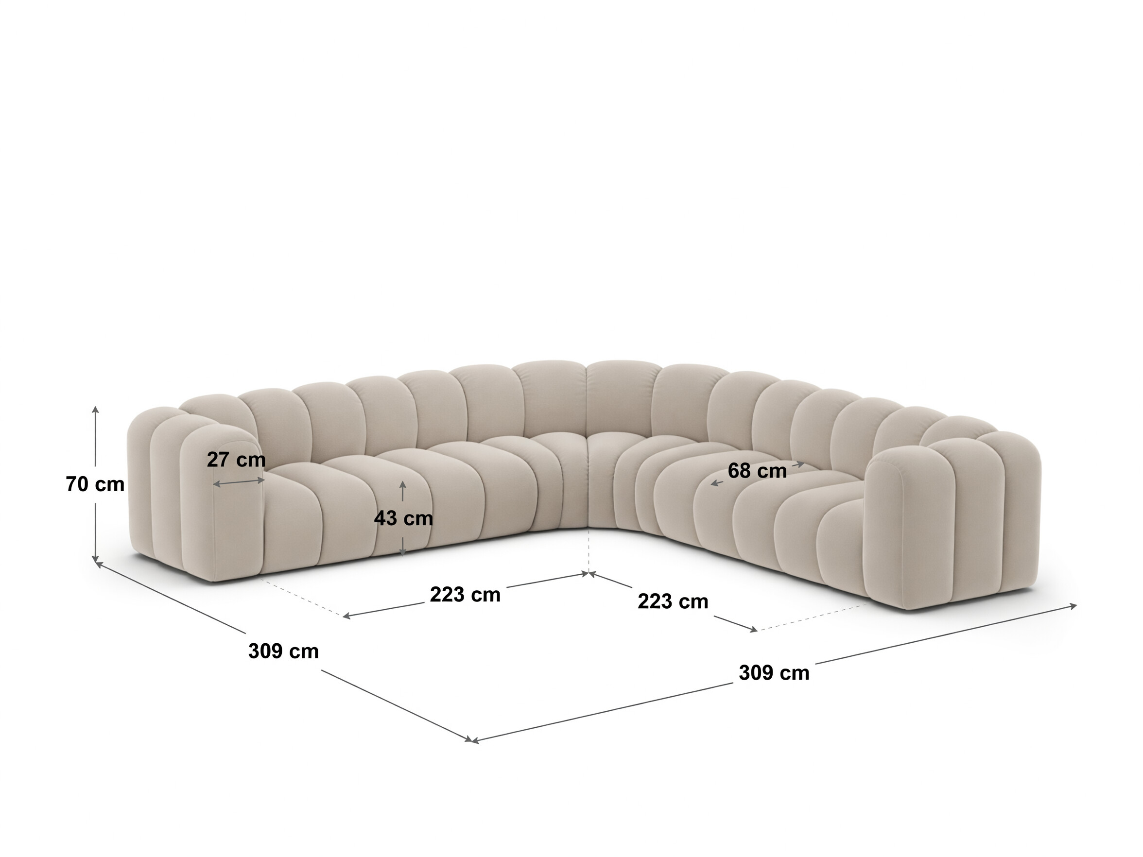 Modulares Ecksofa Cirleve 119 (Eden 02)
