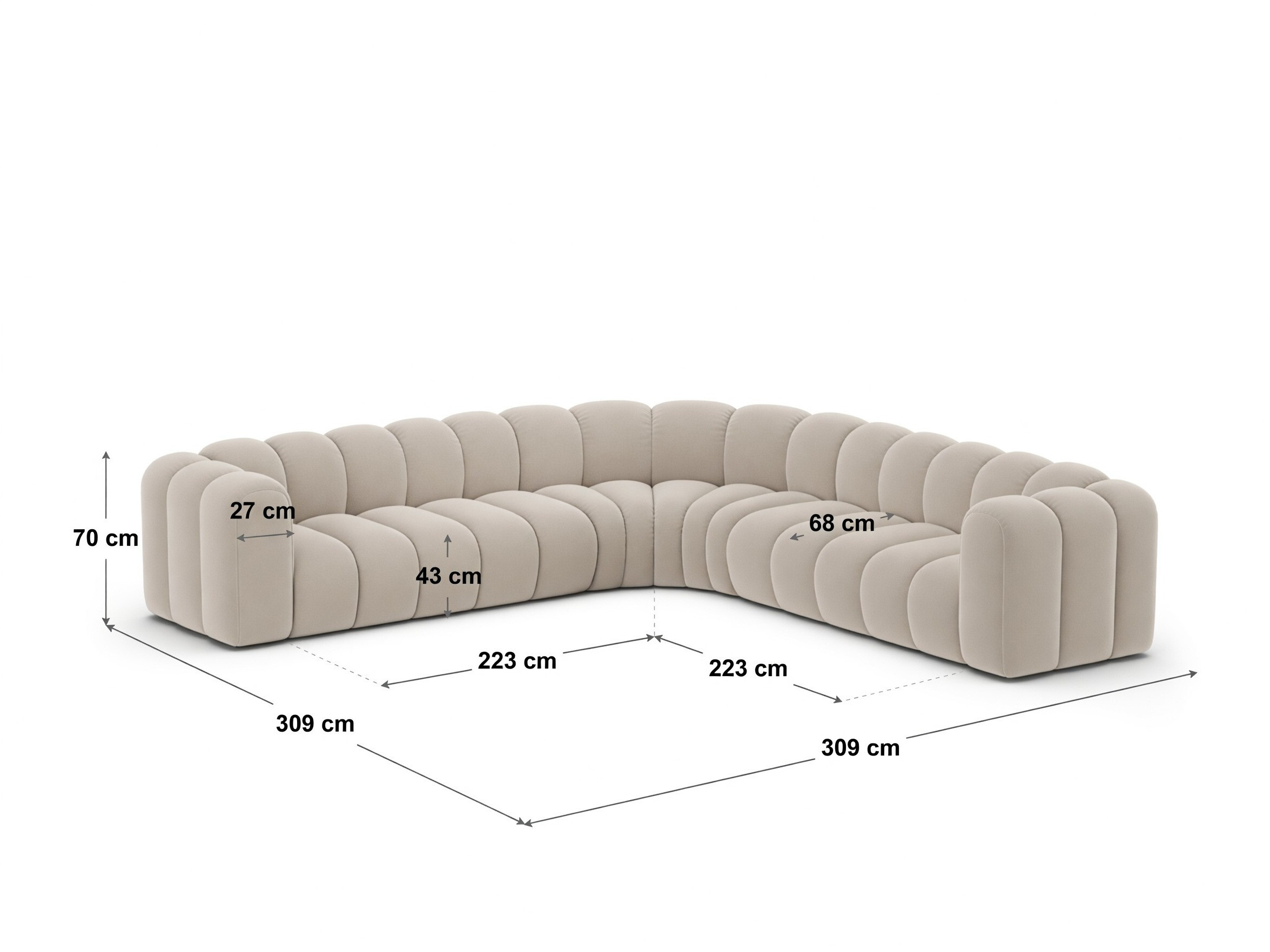 Modulares Ecksofa Cirleve 119 (Salvador 01)