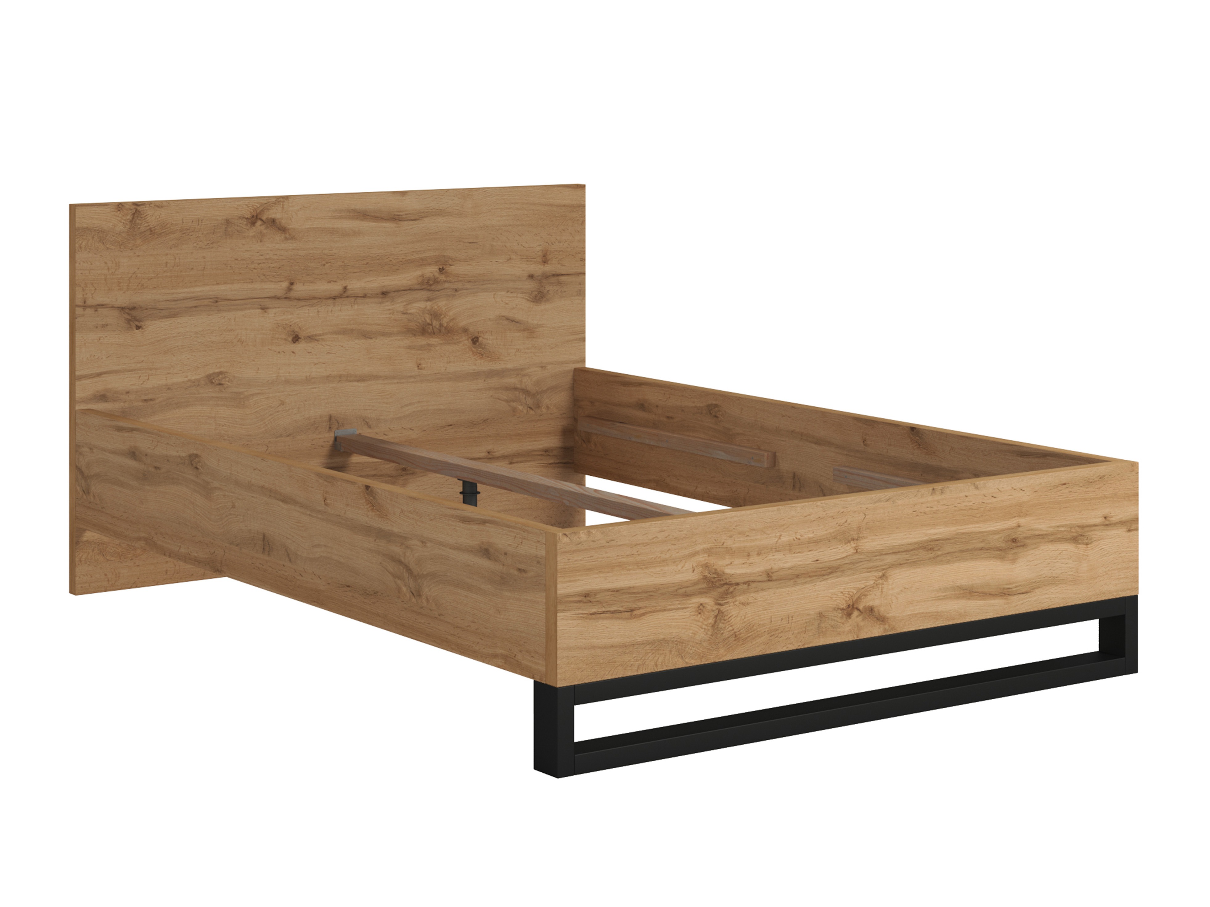 Bett Avicavu 118 (Wotan Eiche + Schwarz)