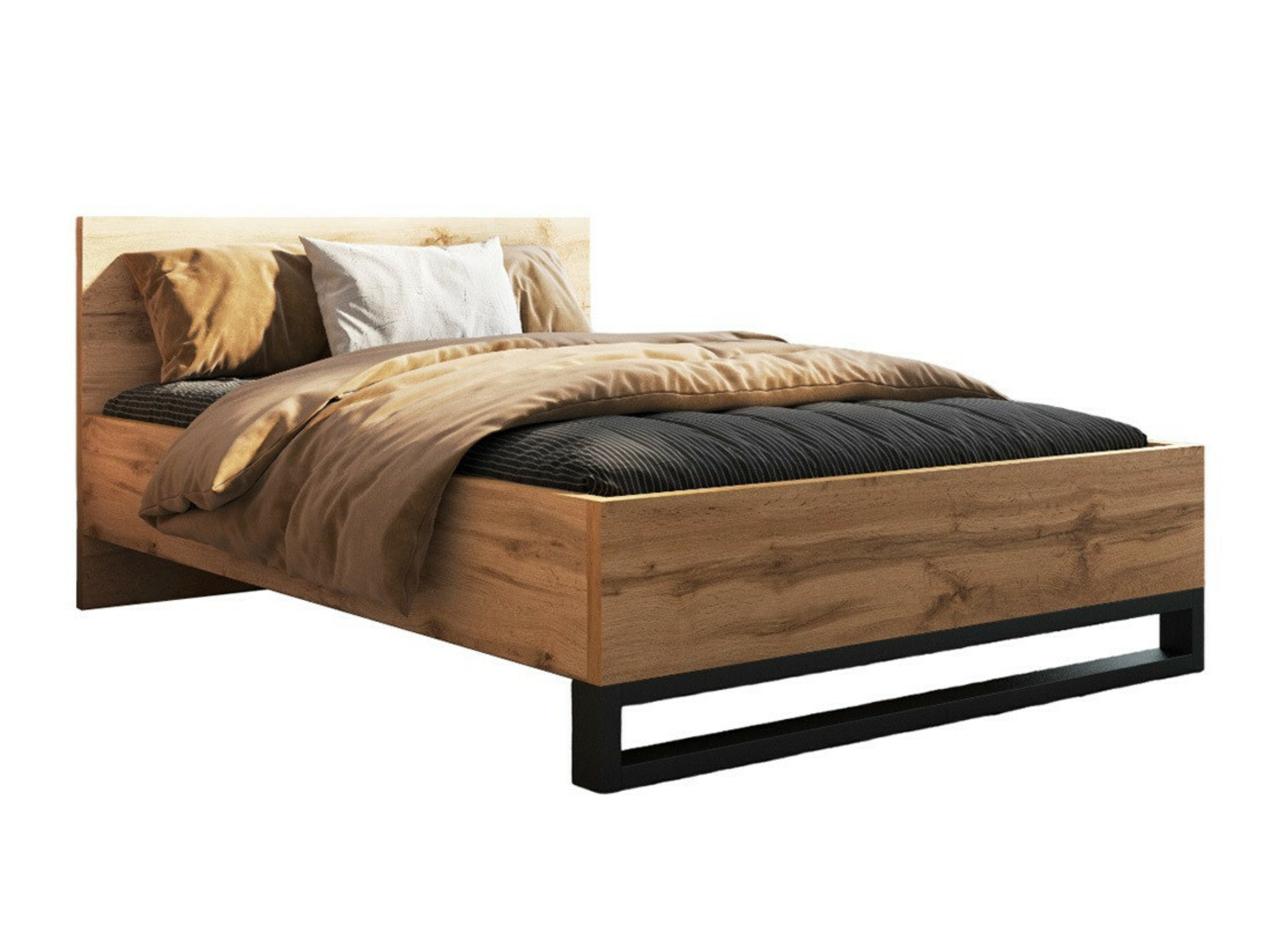 Bett Avicavu 118 (Wotan Eiche + Schwarz)