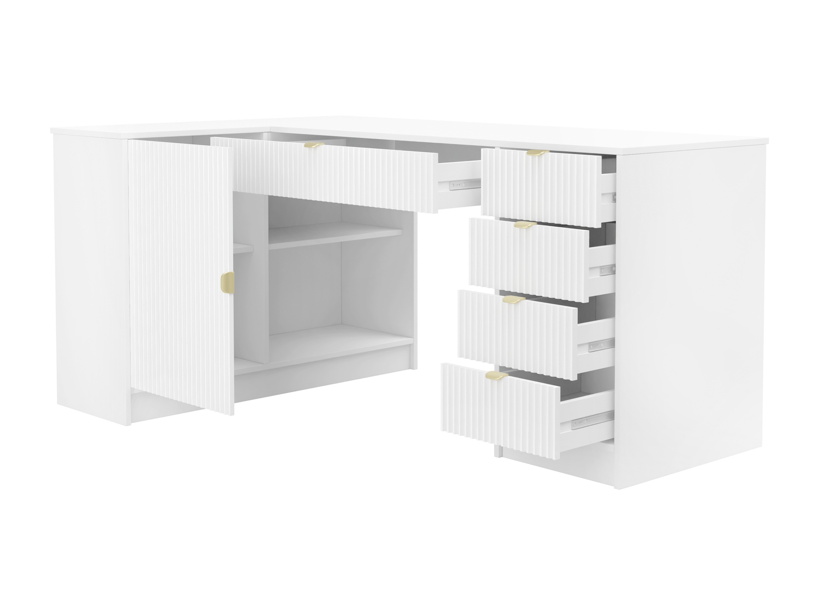 Eckschreibtisch Comfivo Larmire 127 (Walnussholzoptik)