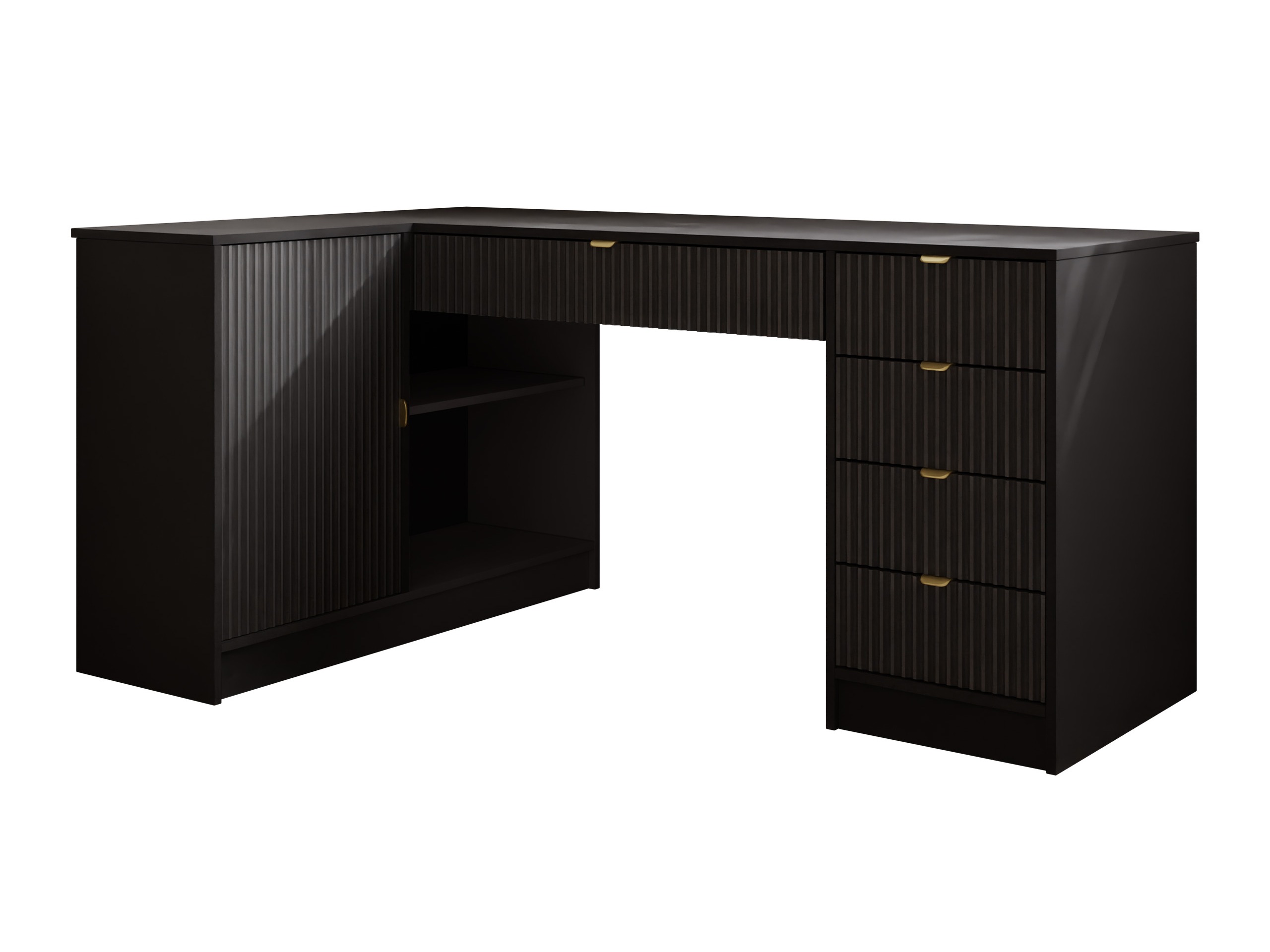 Eckschreibtisch Comfivo Papilio II (Schwarz)