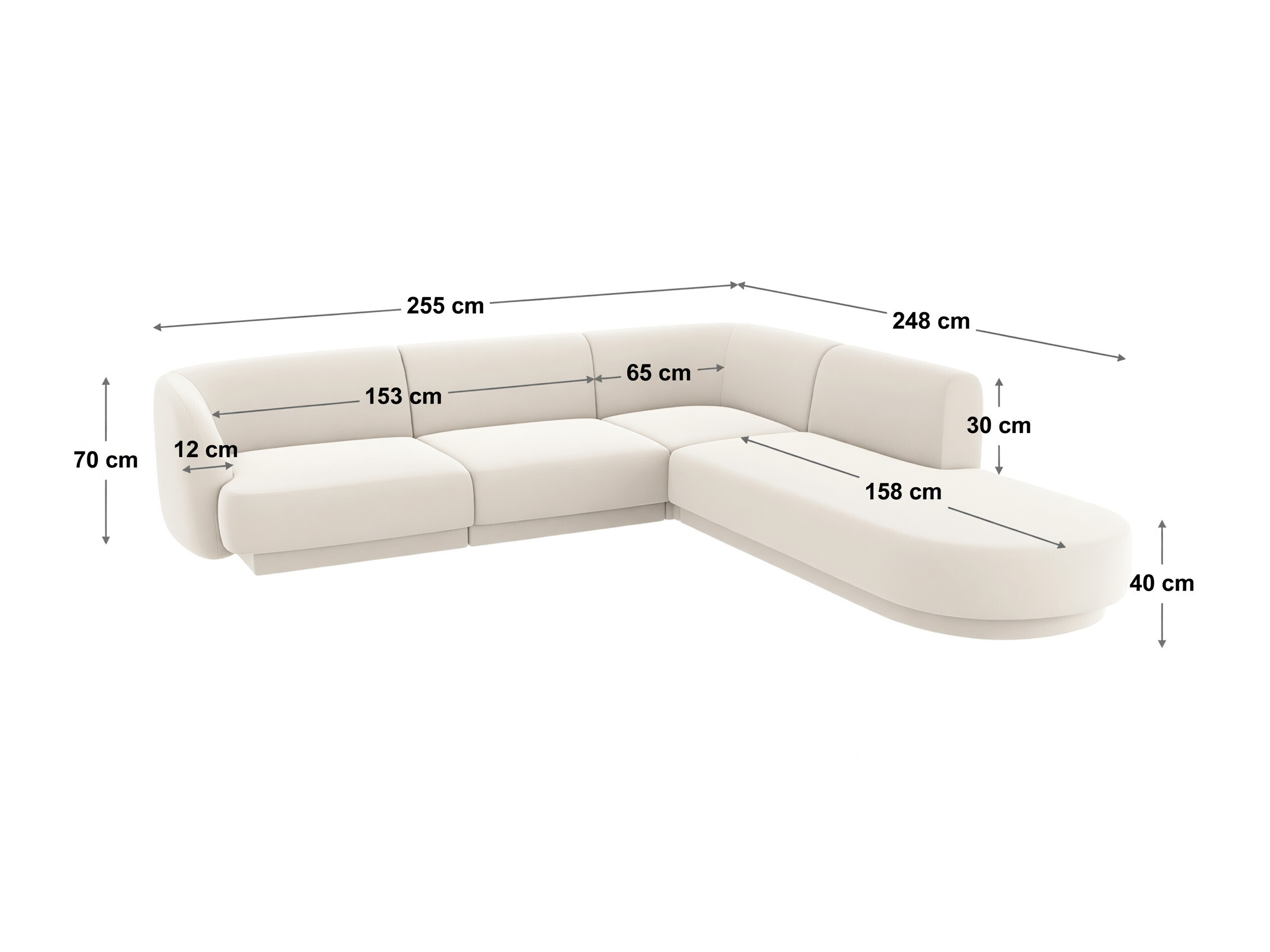 Modulares Ecksofa Tivlomi 106 (Bluvel 14)