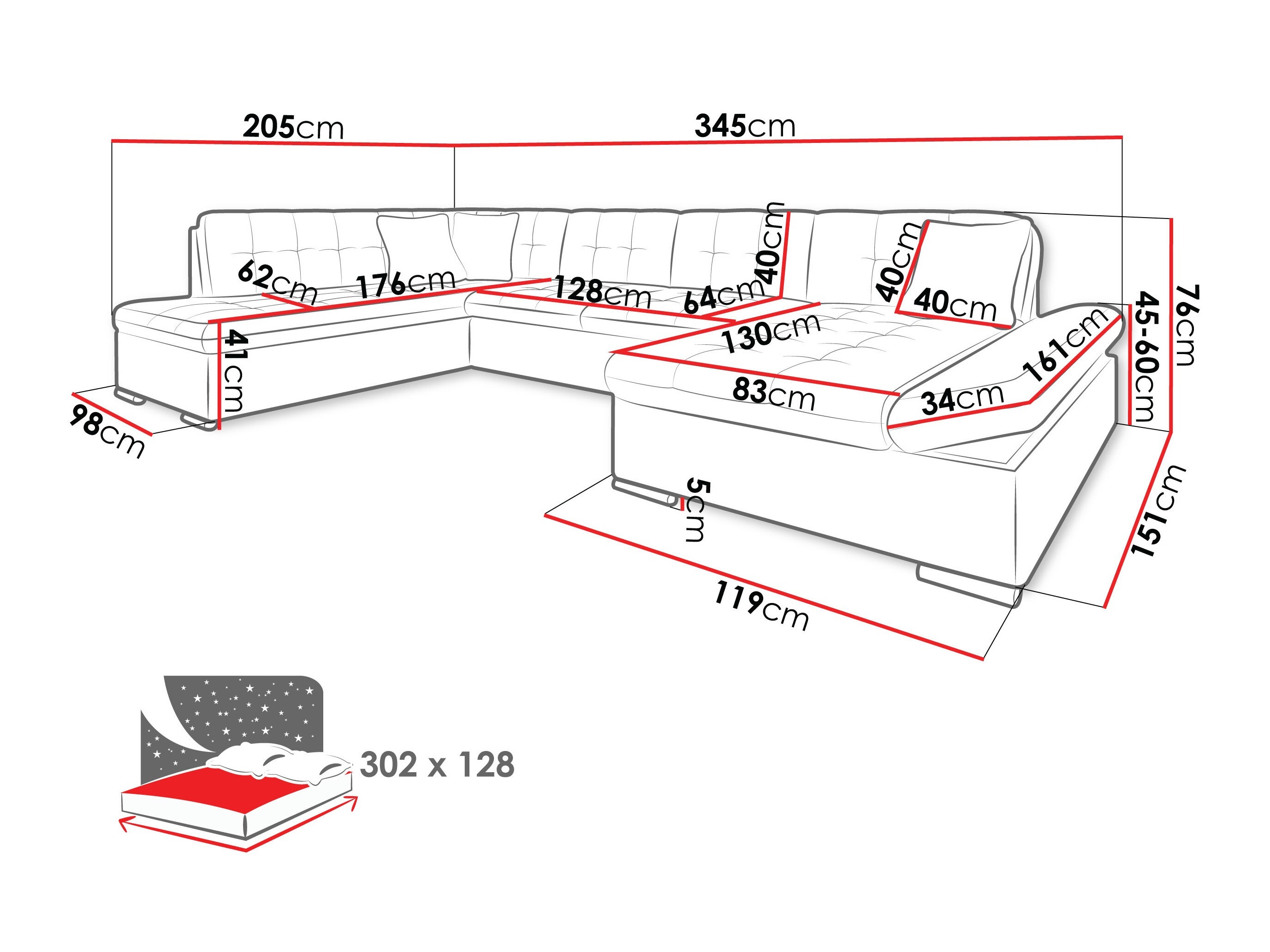 Ecksofa Comfivo Tilia I (Poso 05)