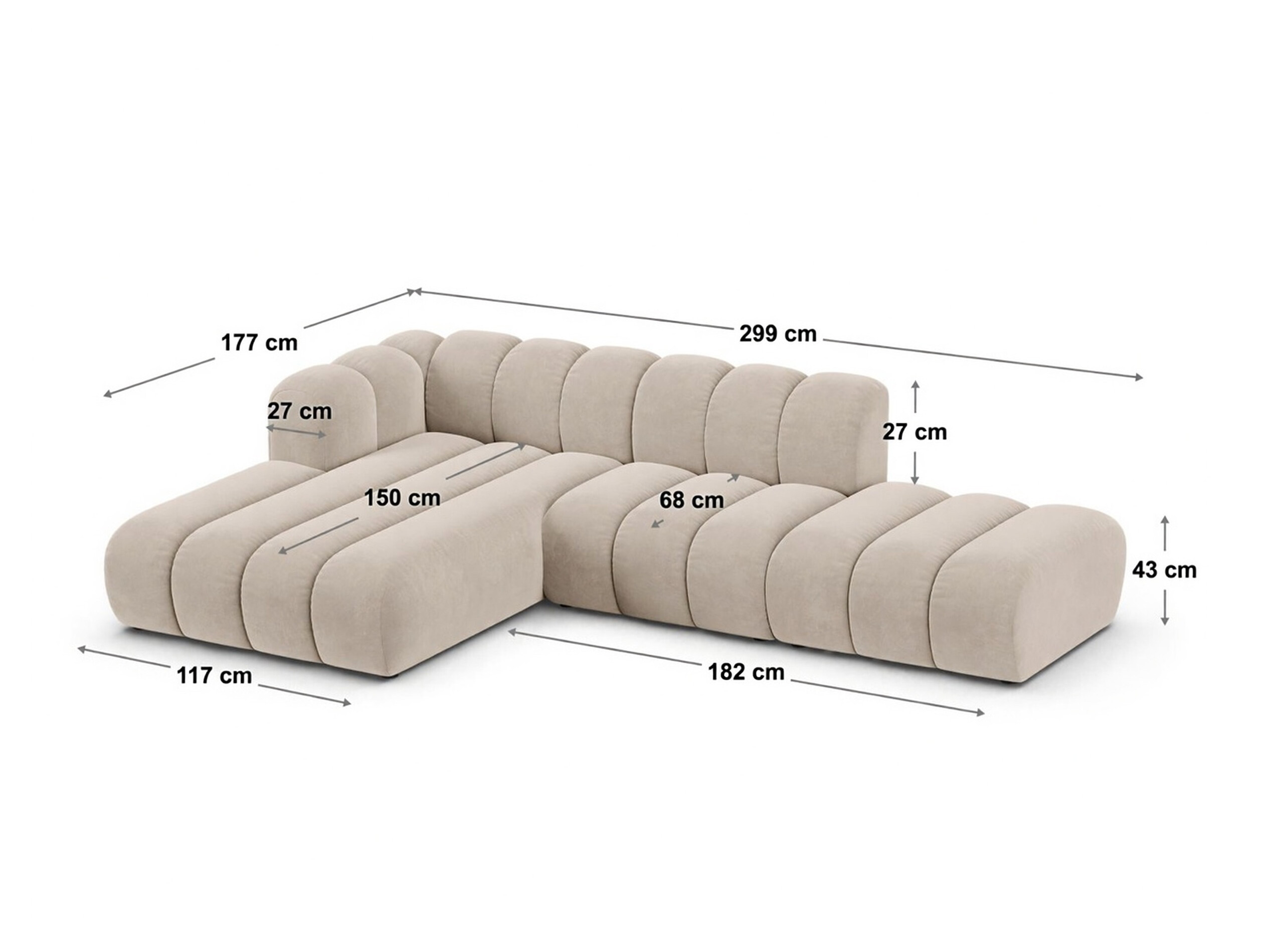 Modulares Ecksofa Cirleve 105 (Venus 2930)