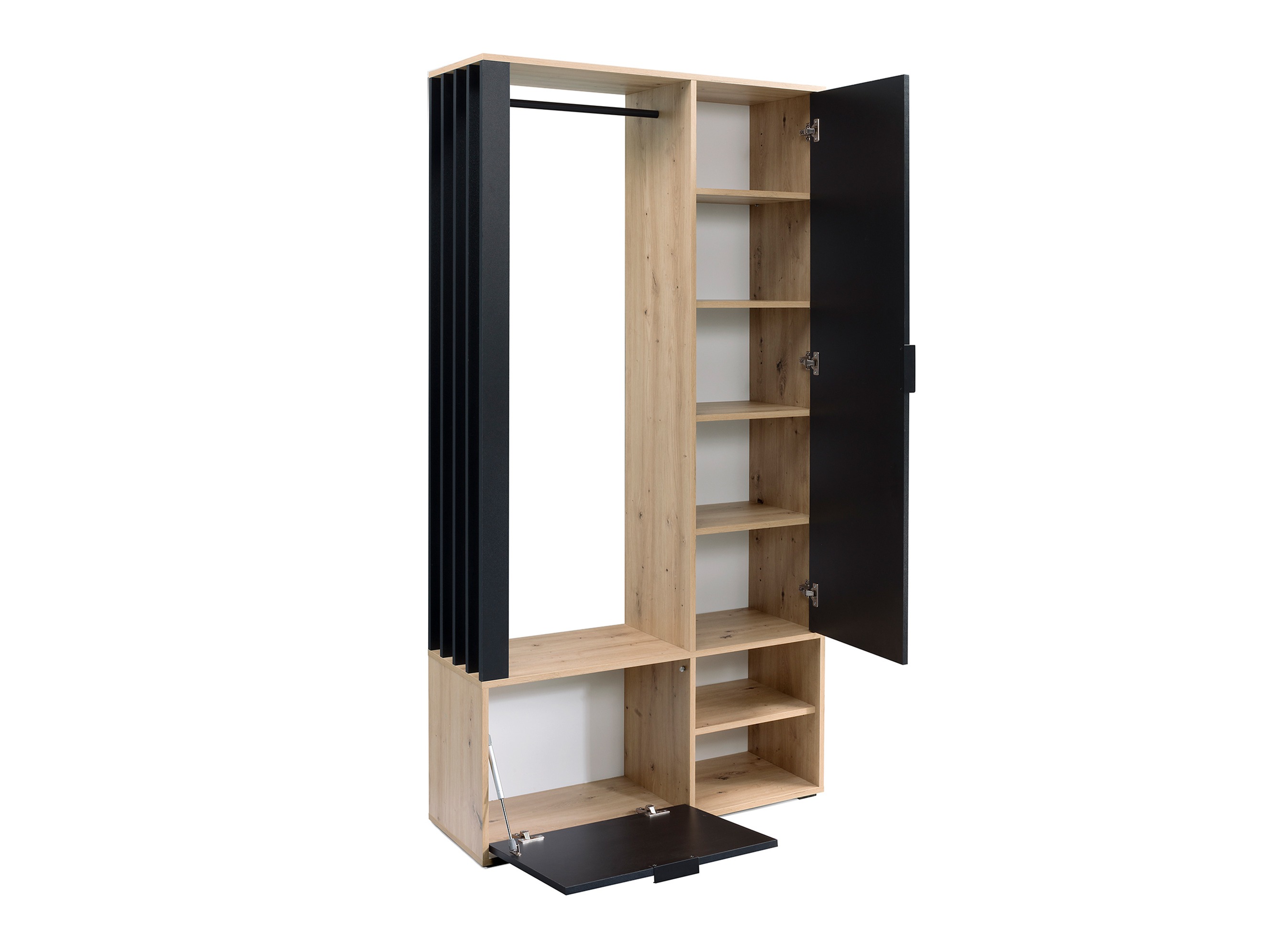 Flurgarnitur Vinea (Walnussholzoptik + Schwarz)
