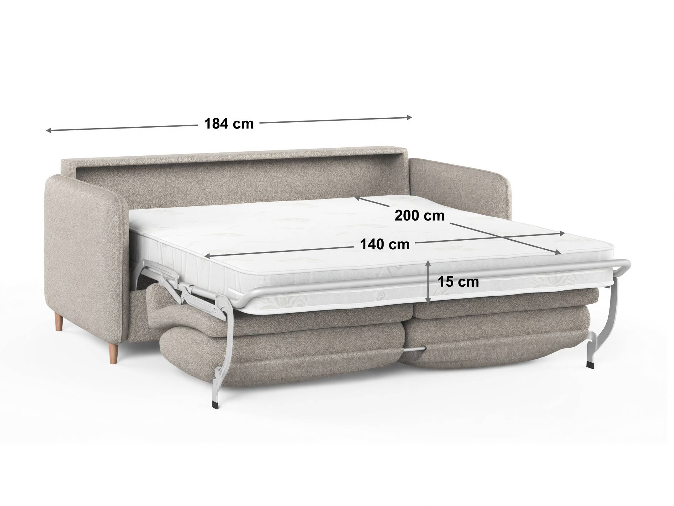 Schlafsofa Beckley 357 (Babel Sand)