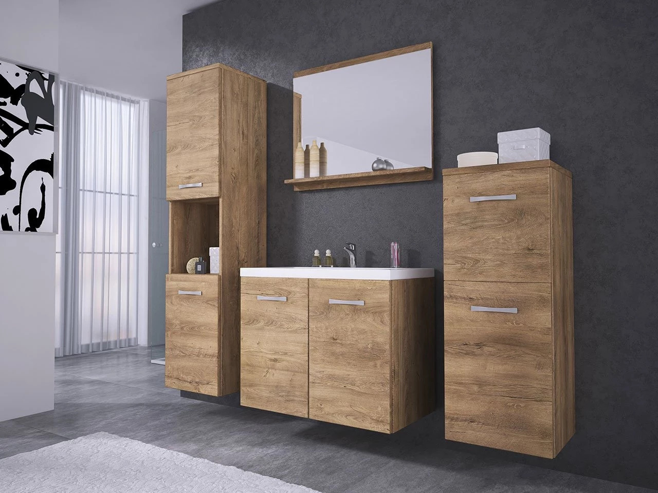 Badezimmer-Set Sarasota 108 (Lefkas-Eiche)