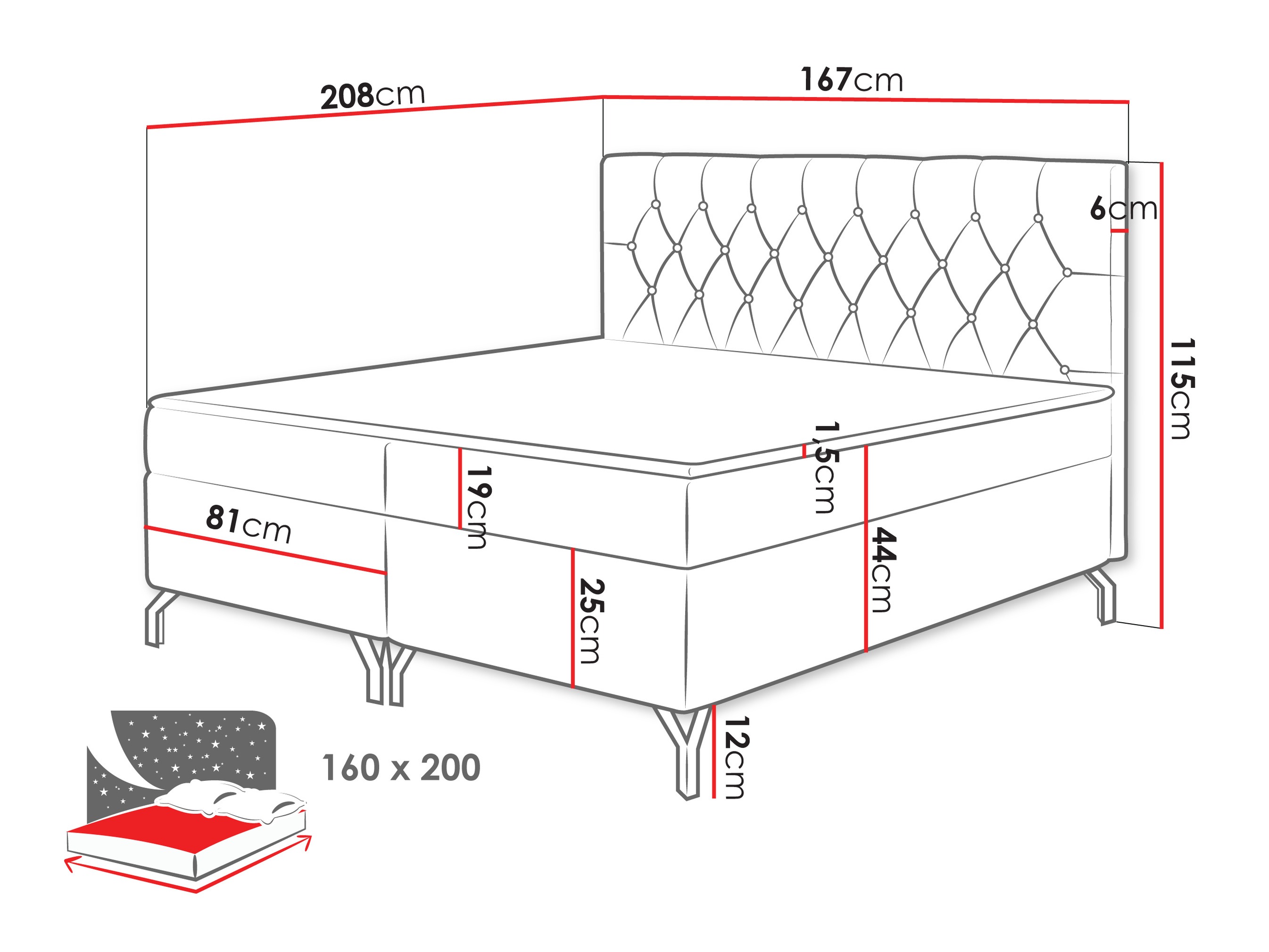 Boxspringbett Baltimore 204 (Fresh 01)