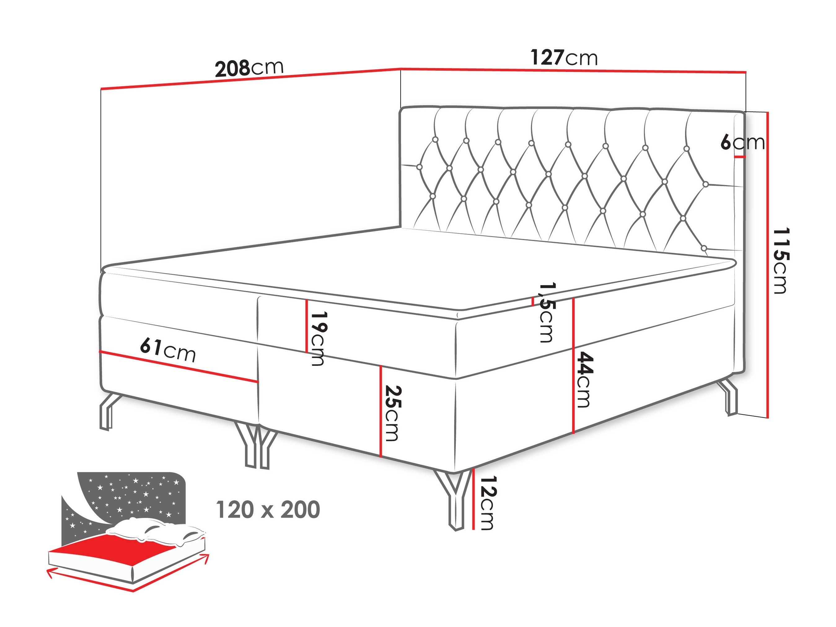 Boxspringbett Focus (Fresh 09)