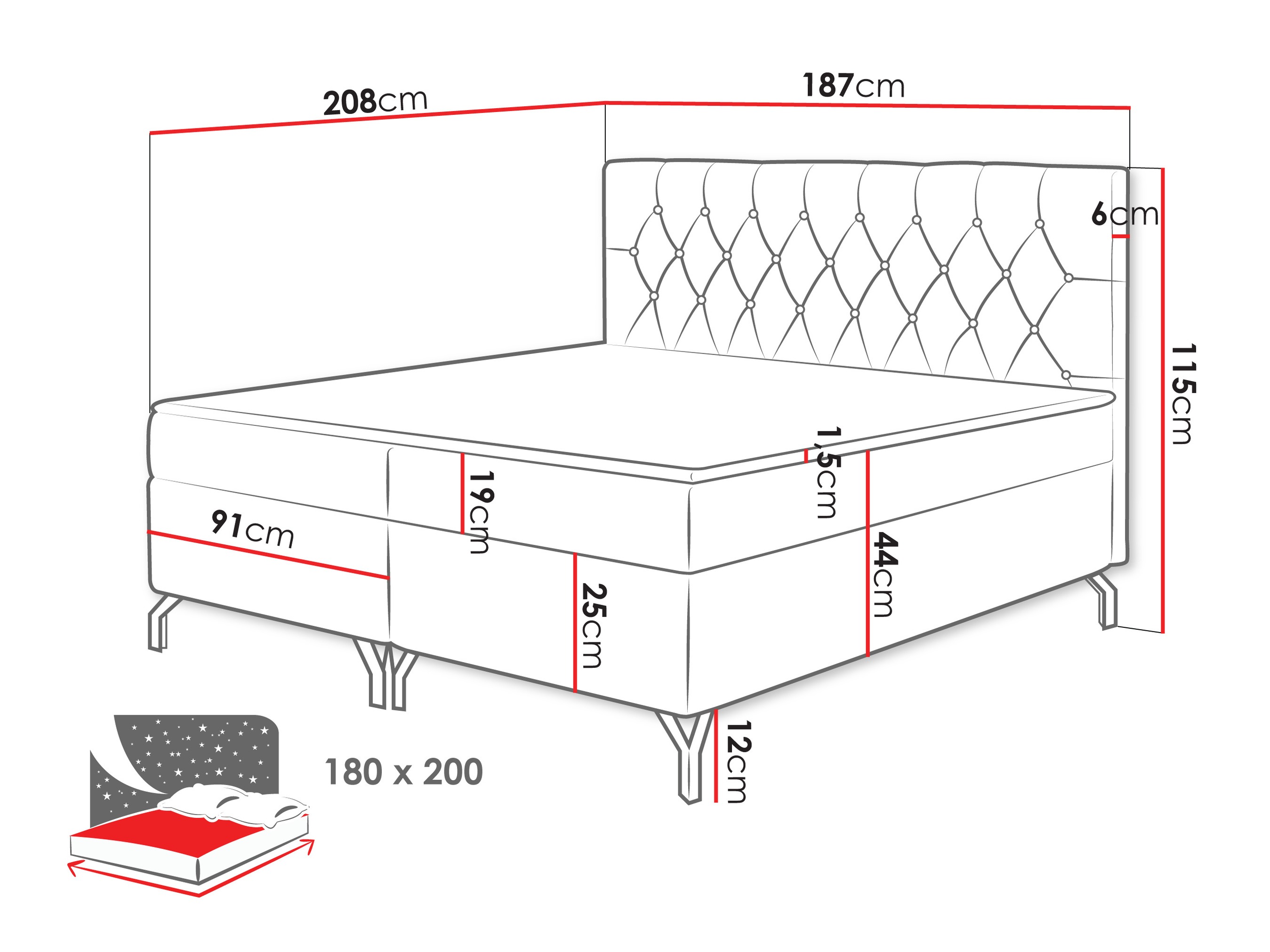 Boxspringbett Focus (Fresh 11)