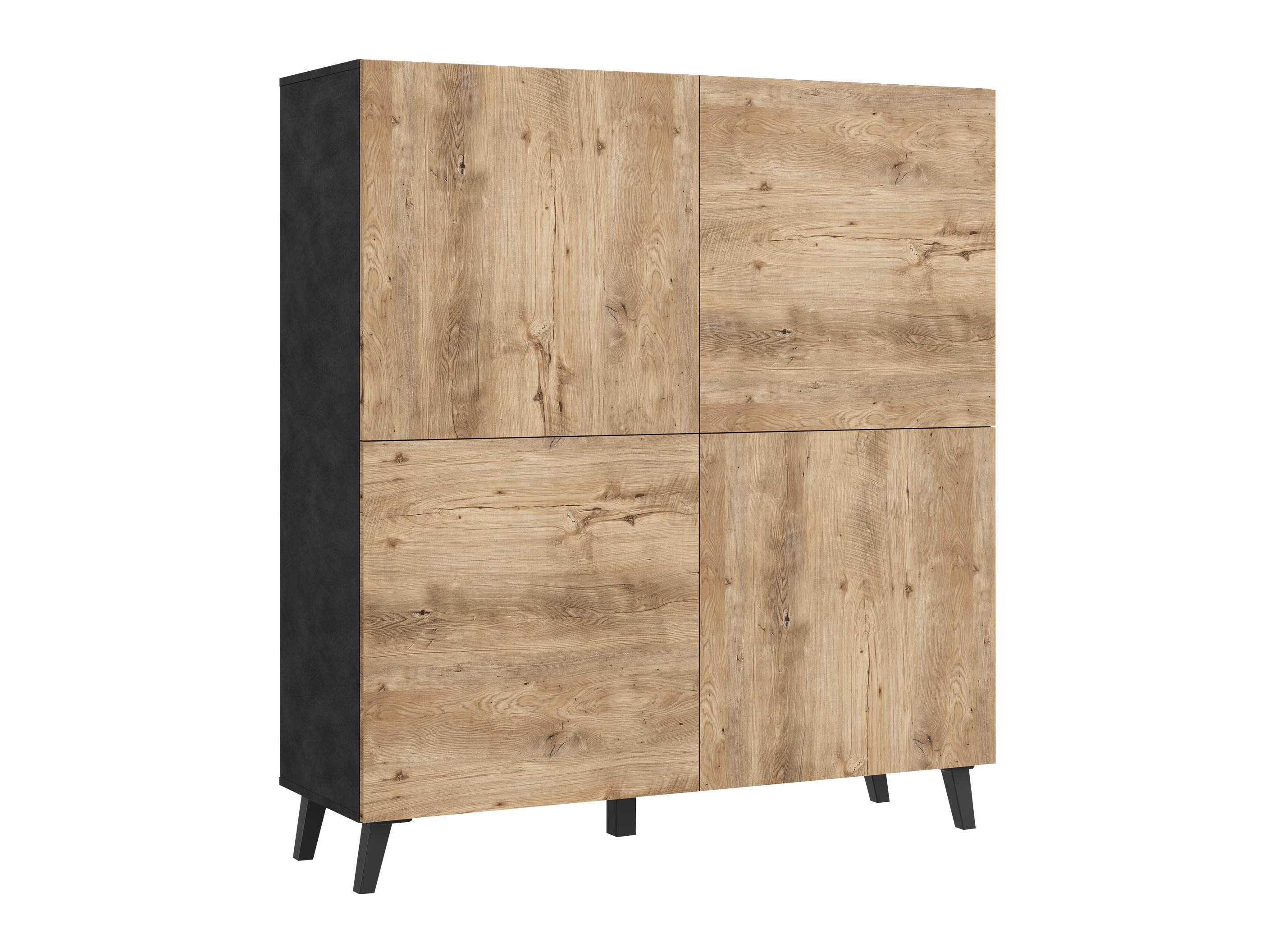 Sideboard Levtive 100 (Matera grau + Kastanienholzoptik)