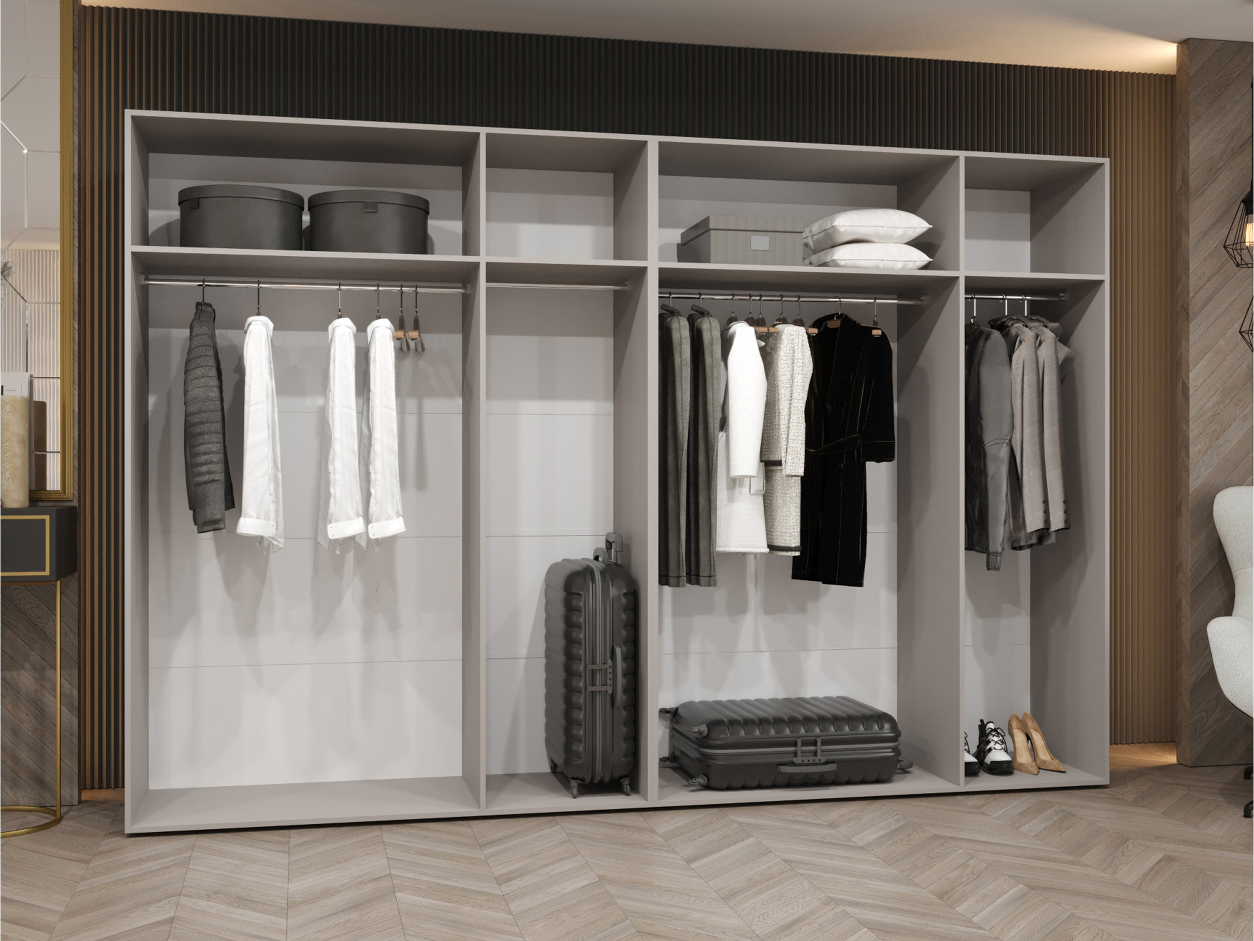 Kleiderschrank Hartford 617 (Schwarz)