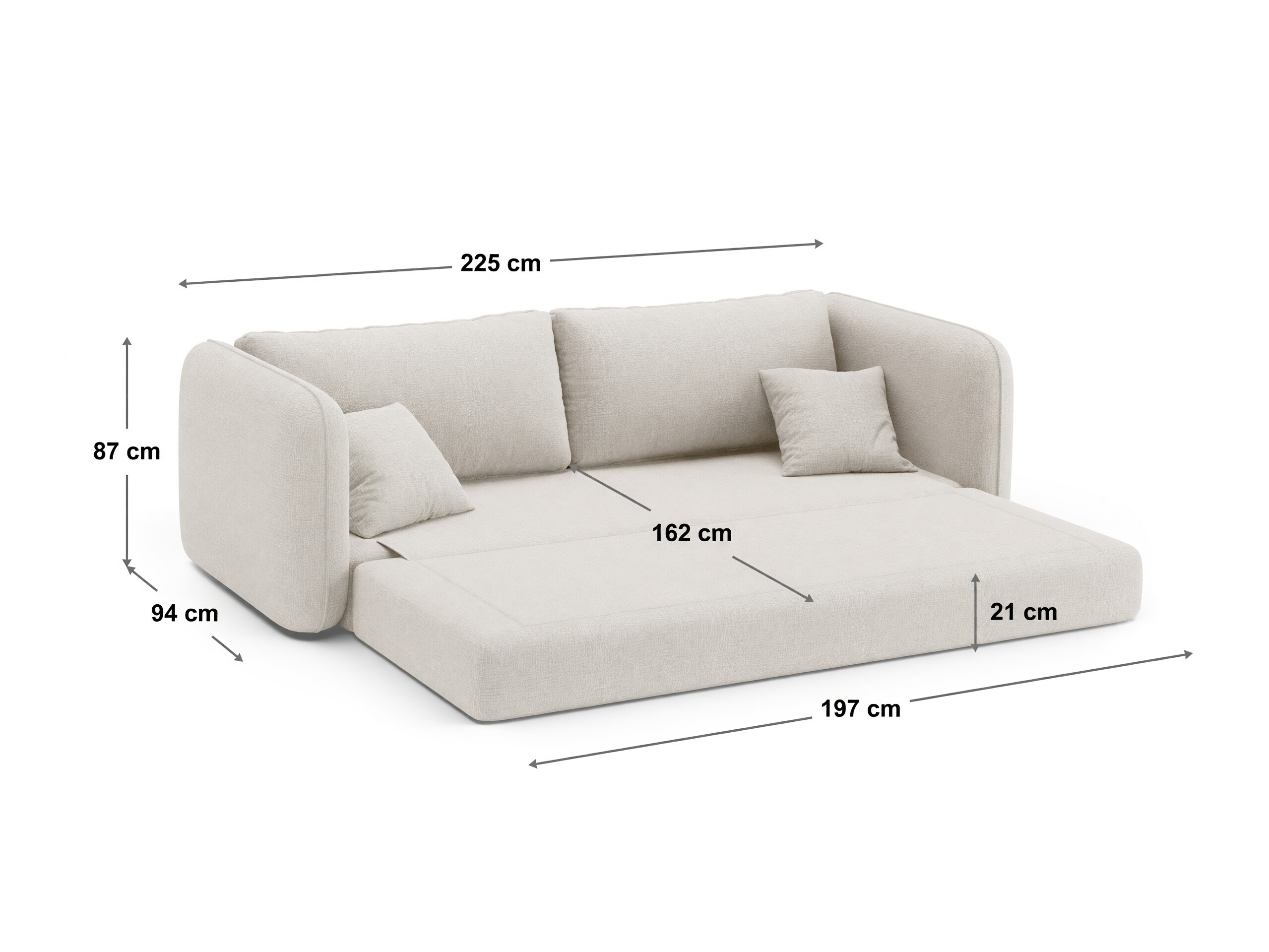 Schlafsofa Beckley 358 (Moly 02)