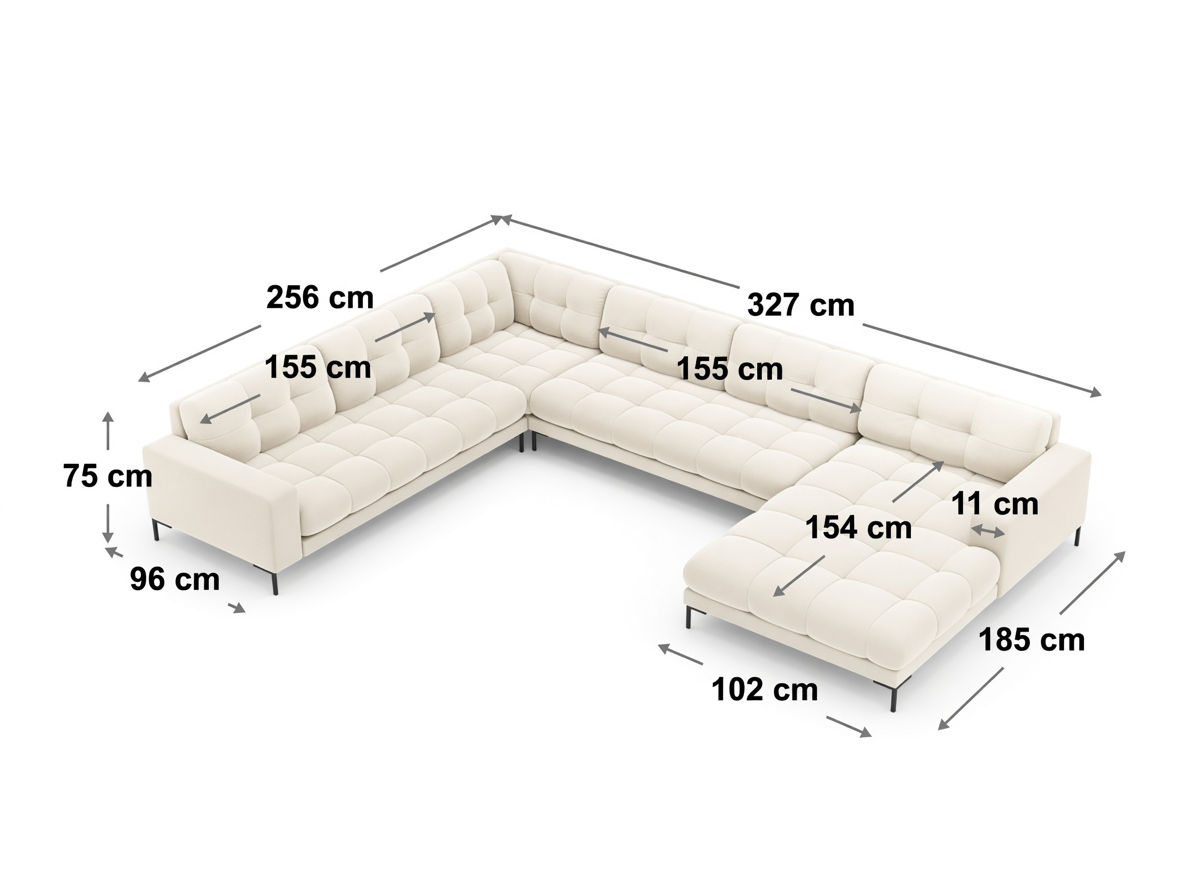 Ecksofa Lormelo 122 (Neve 04)