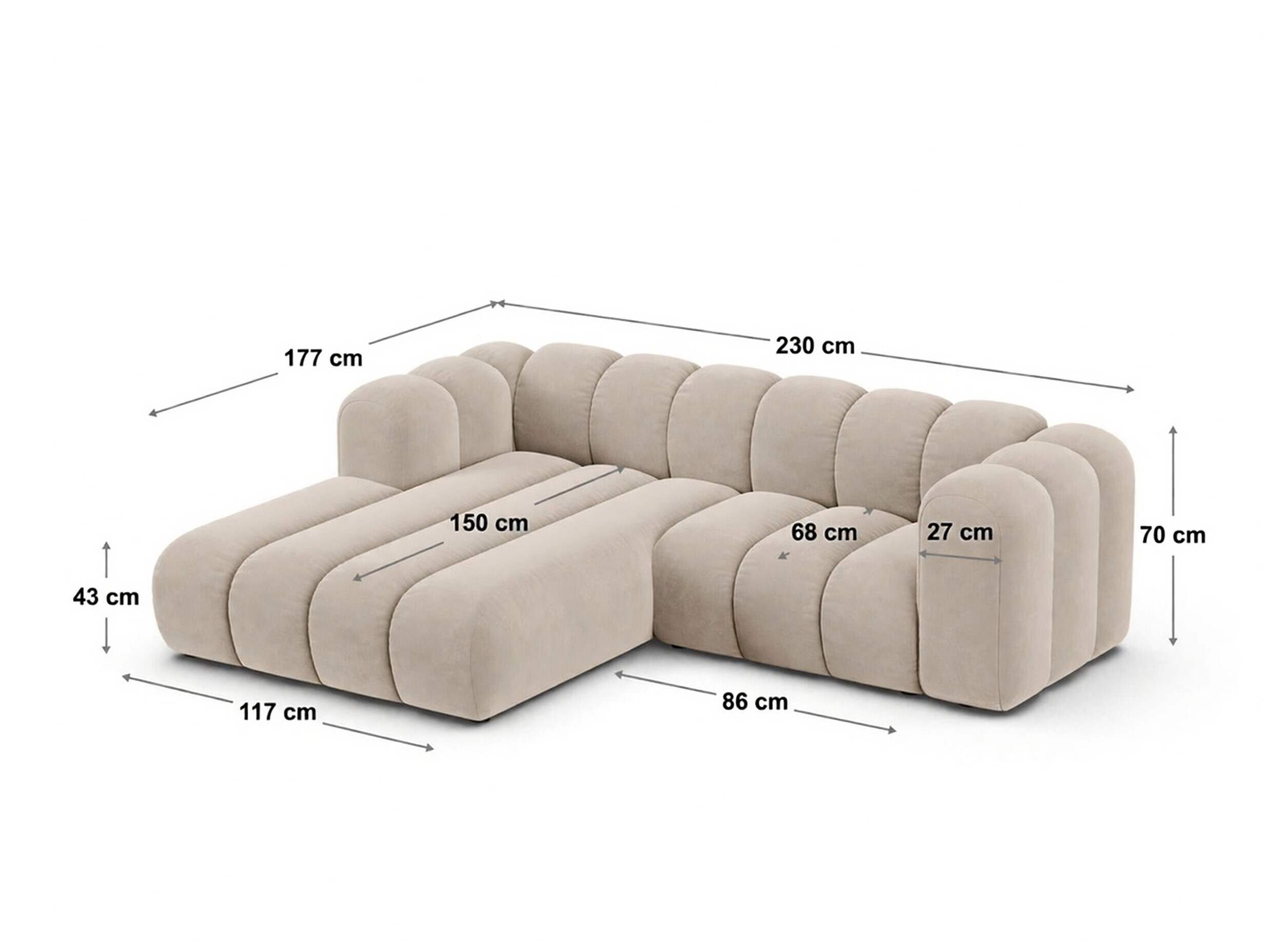 Modulares Ecksofa Cirleve 104 (Venus 2911)