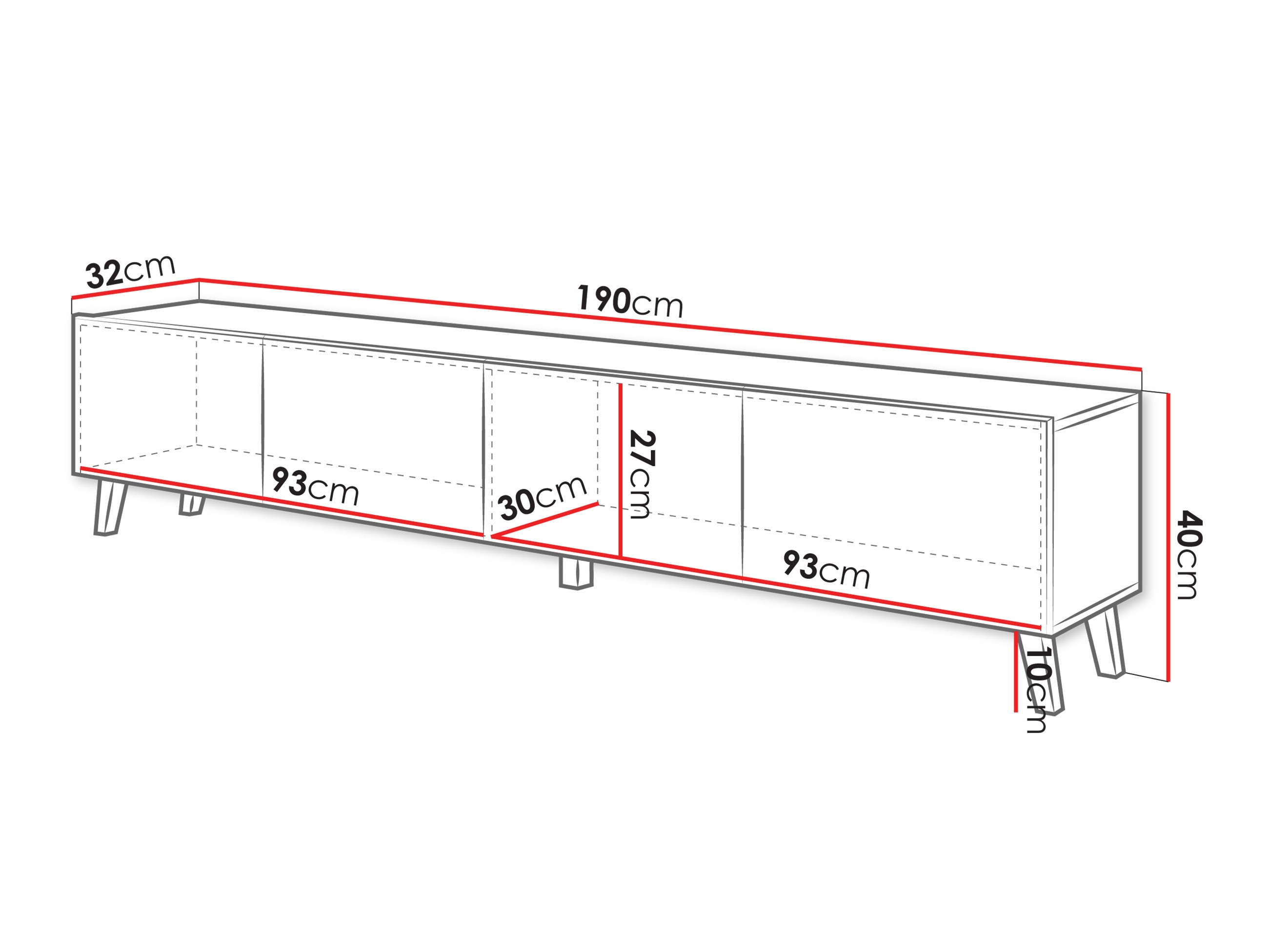 TV-Möbel Levtive 101 (Graphit)