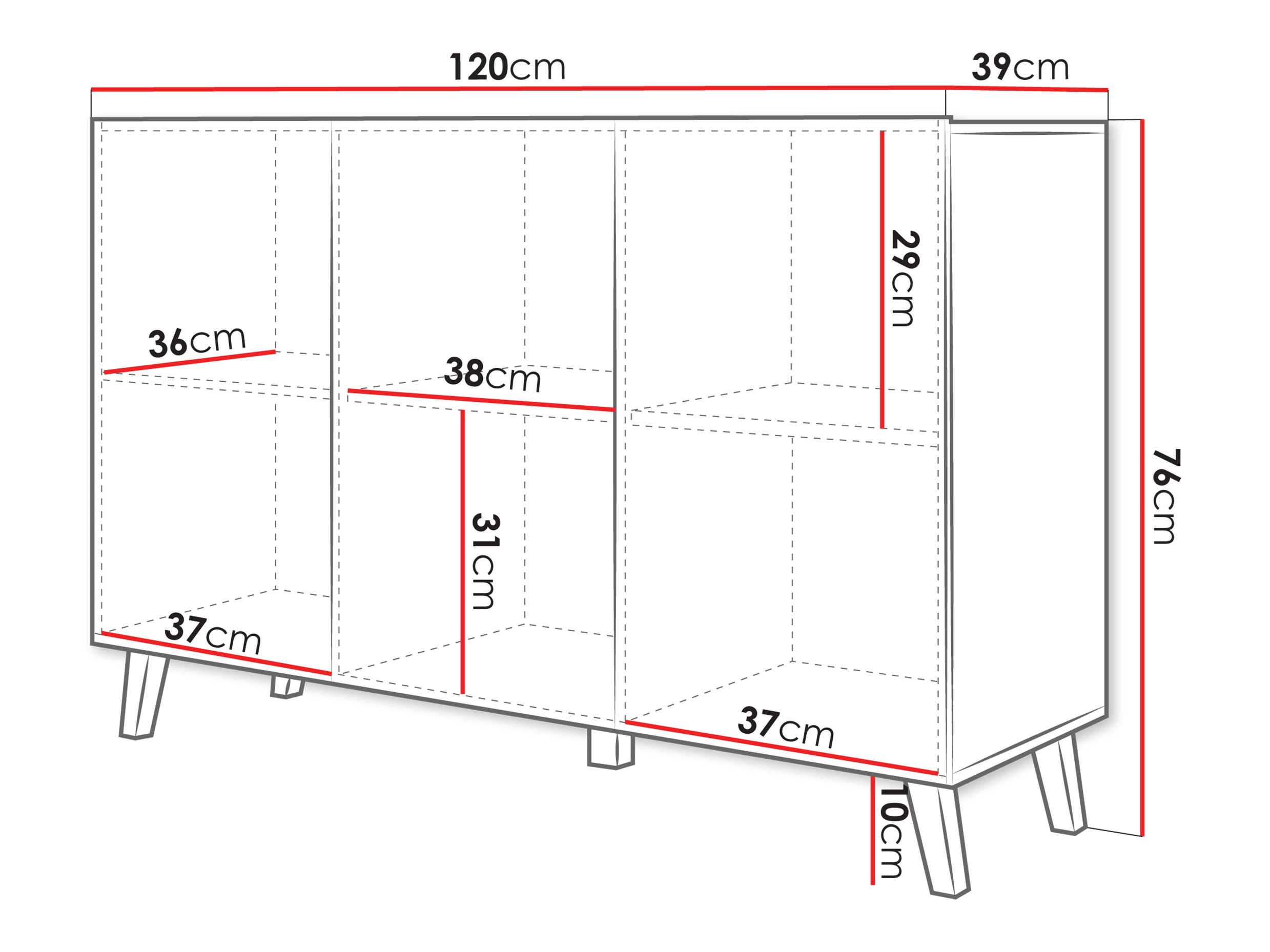 Sideboard Levtive 102 (Weiss)