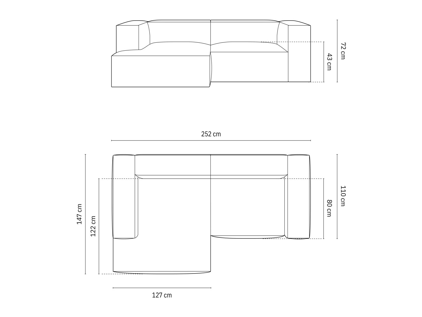 Modulares Ecksofa Beckley F119 (Paris Cream)