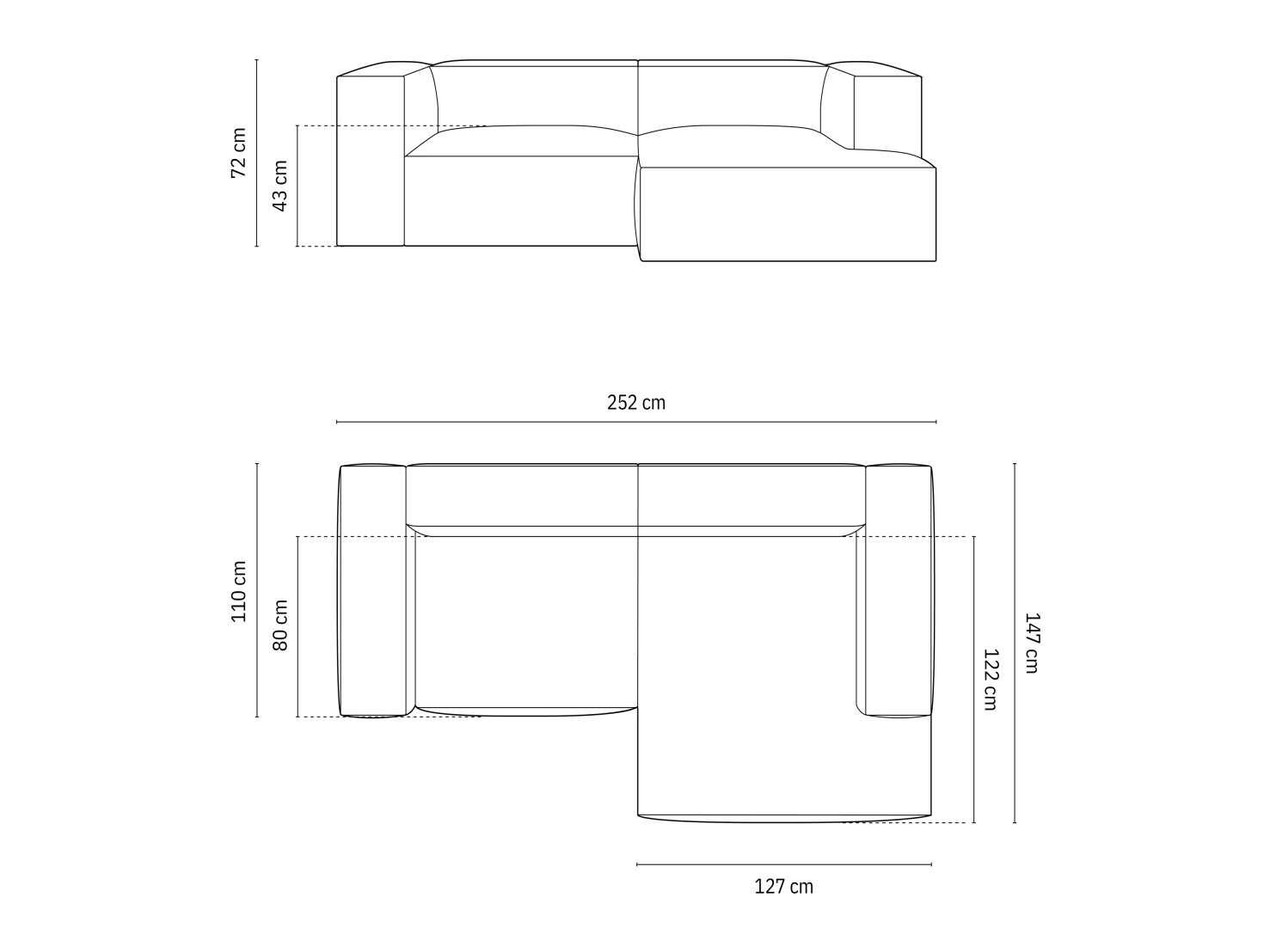 Modulares Ecksofa Sonsore 113 (Paris Deep Blue)