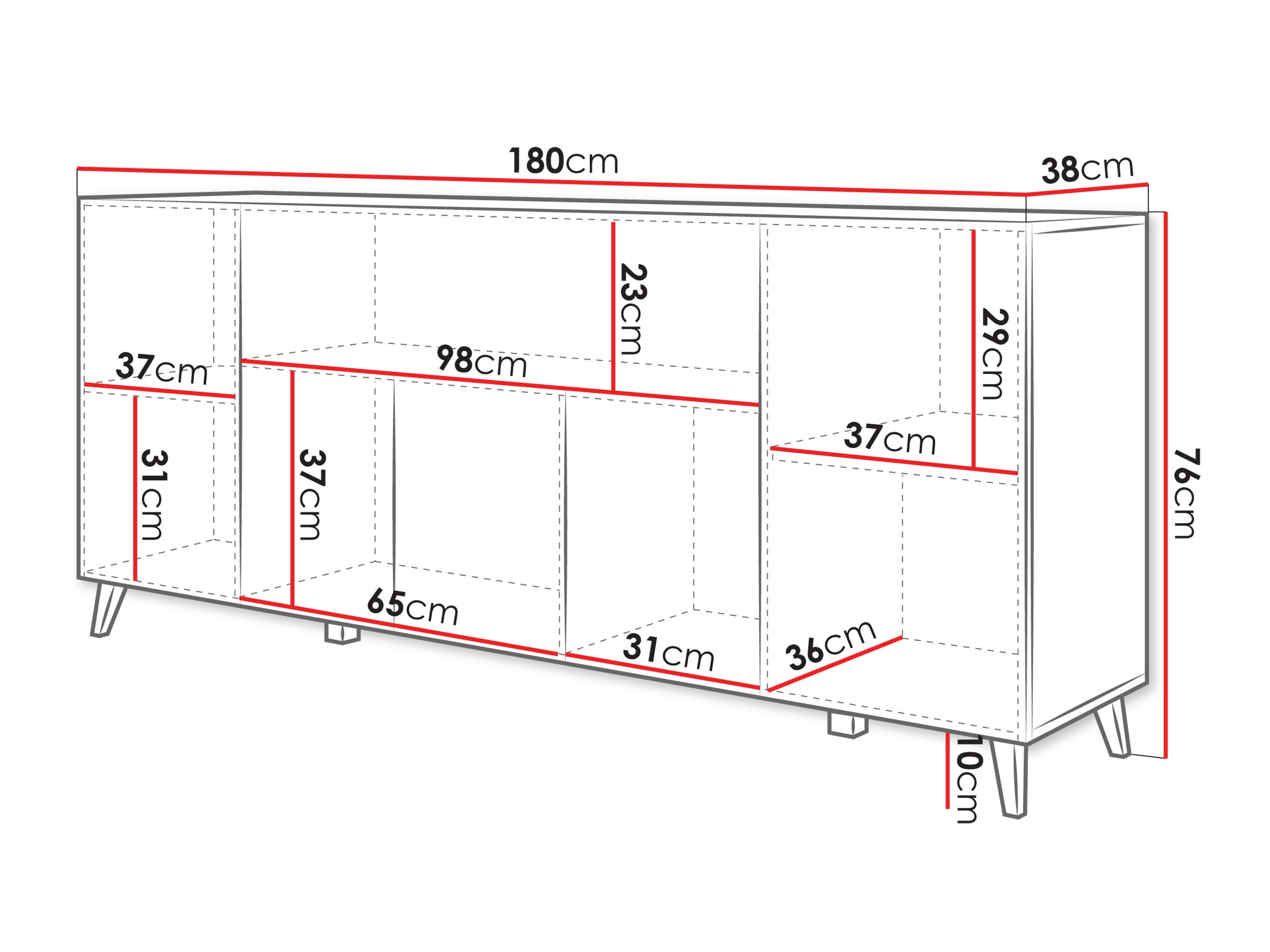 Sideboard Levtive 103 (Weiss)