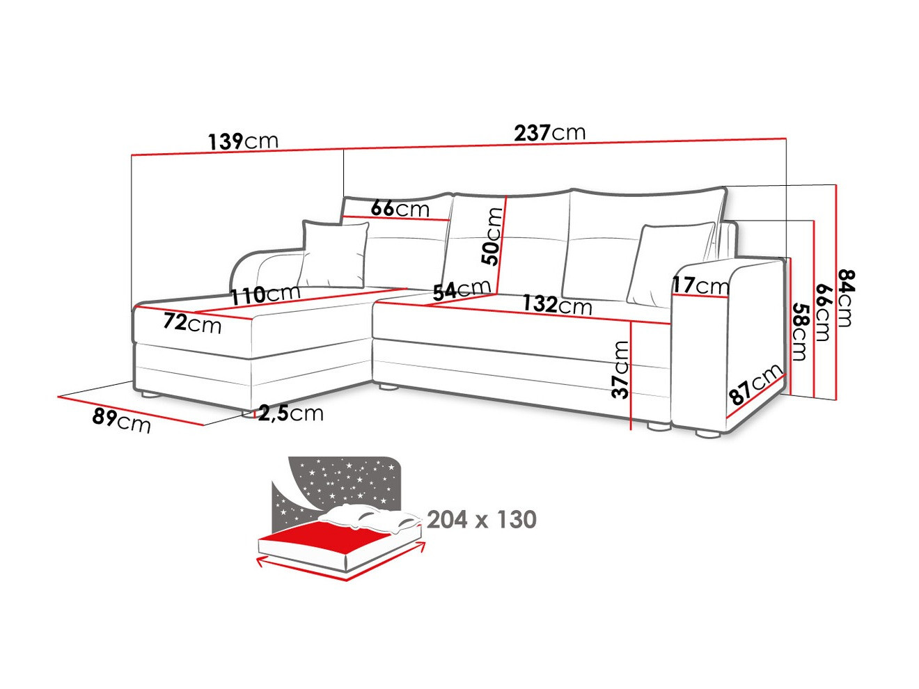 Ecksofa SD2879 mit beschädigter verpackung