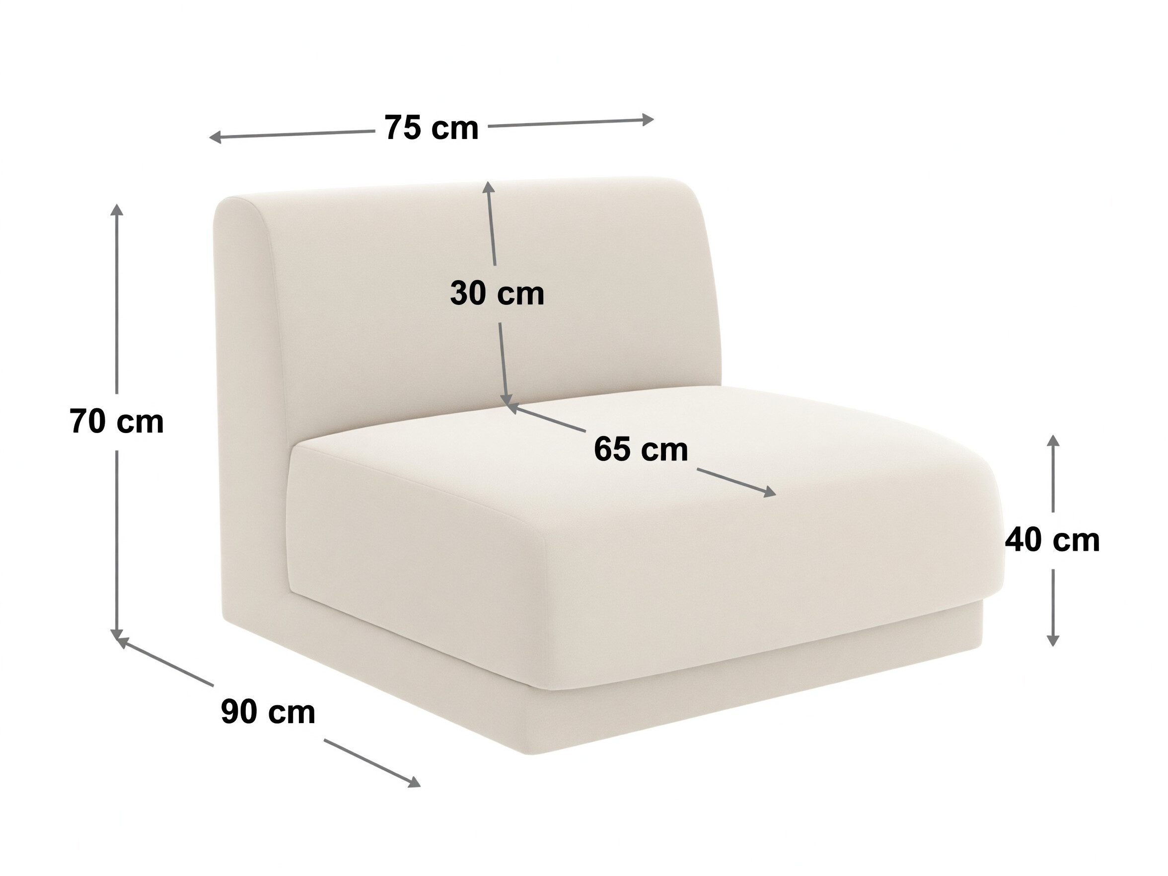 Modularer Sessel Tivlomi 114 (Eden 01)