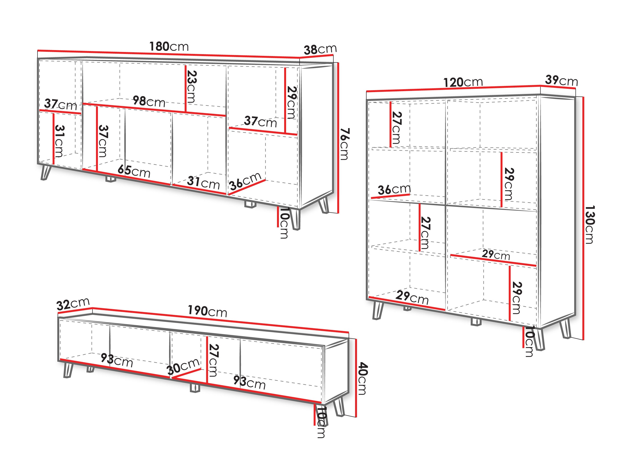 Wohnzimmer-Set Levtive 104 (Kaschmir)