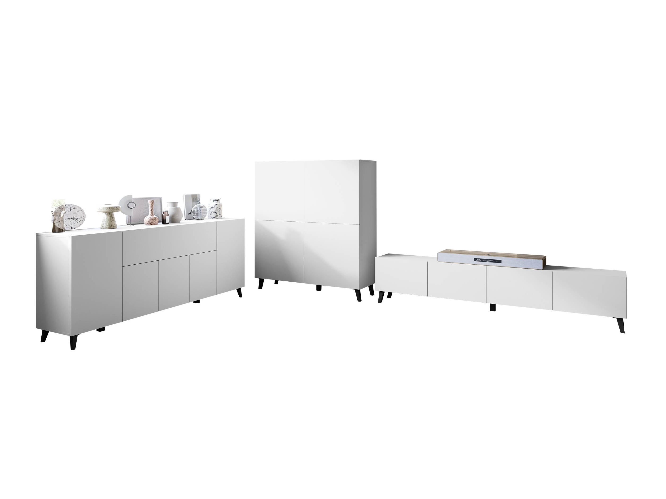 Wohnzimmer-Set Levtive 104 (Weiss)