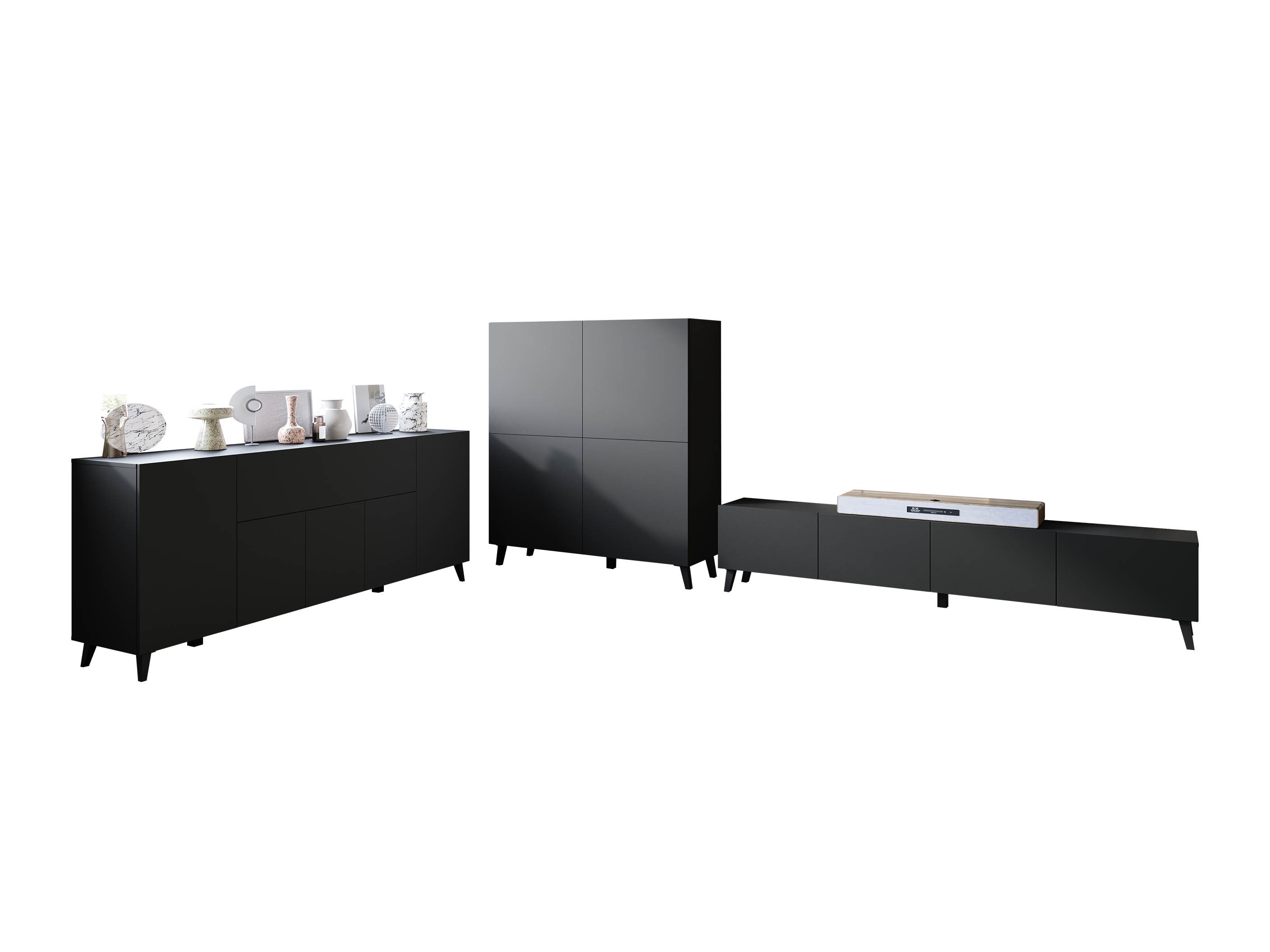 Wohnzimmer-Sets Levtive 104 (Graphit)