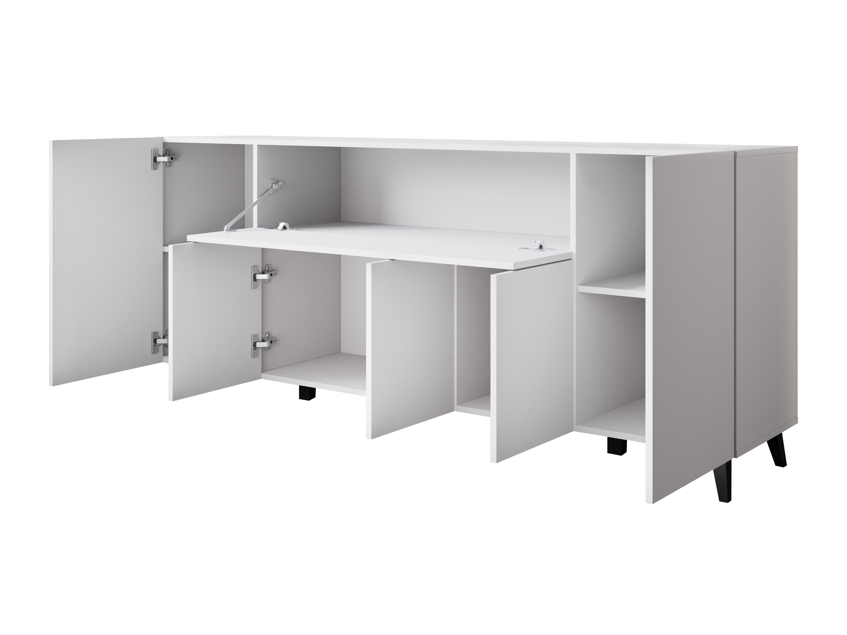 Wohnzimmer-Sets Levtive 104 (Matera grau + Kastanienholzoptik)