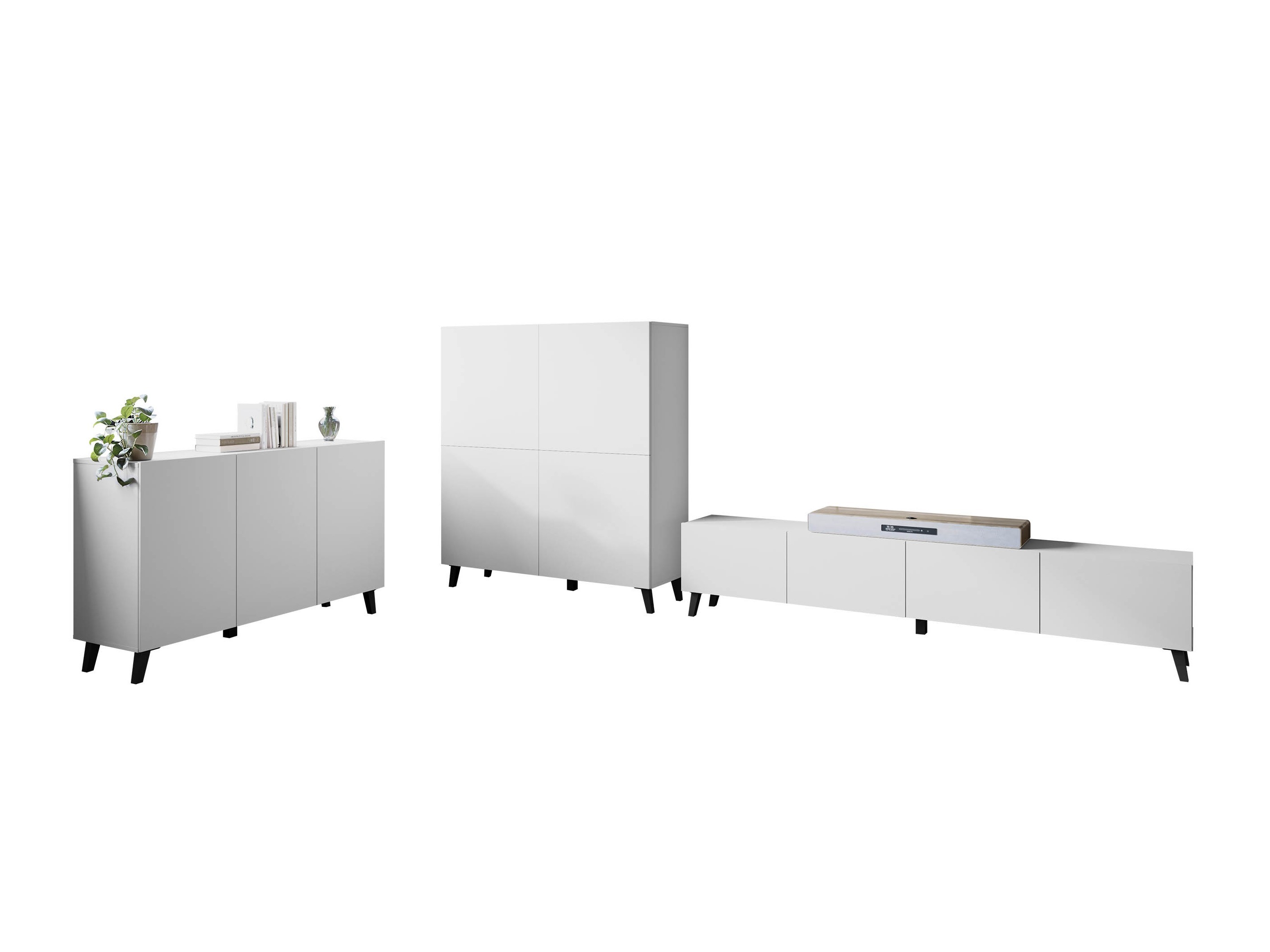Wohnzimmer-Sets Levtive 105 (Weiss)