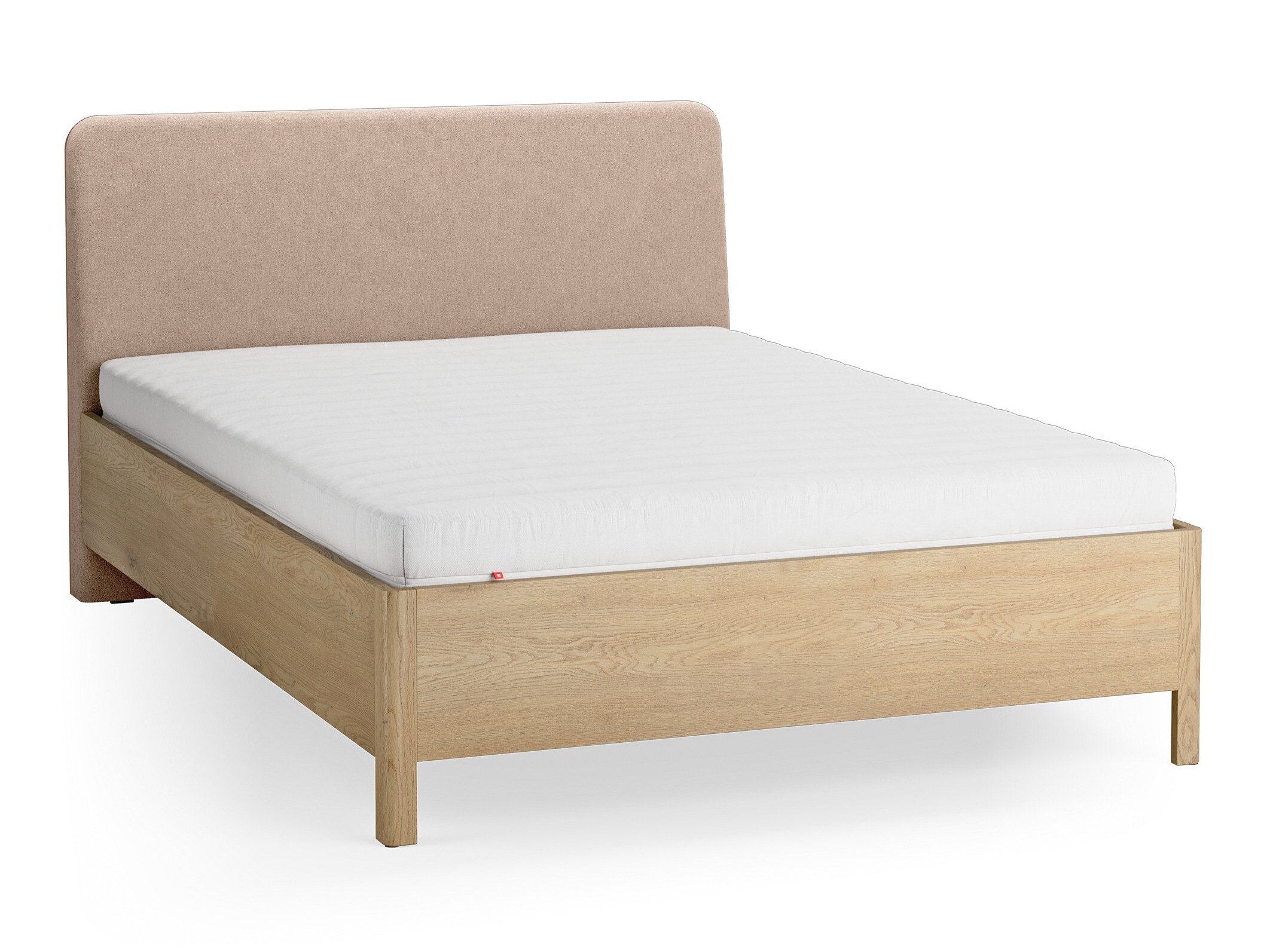 Bett Ruvcamu 118 (Eichenholzoptik + Taupe)