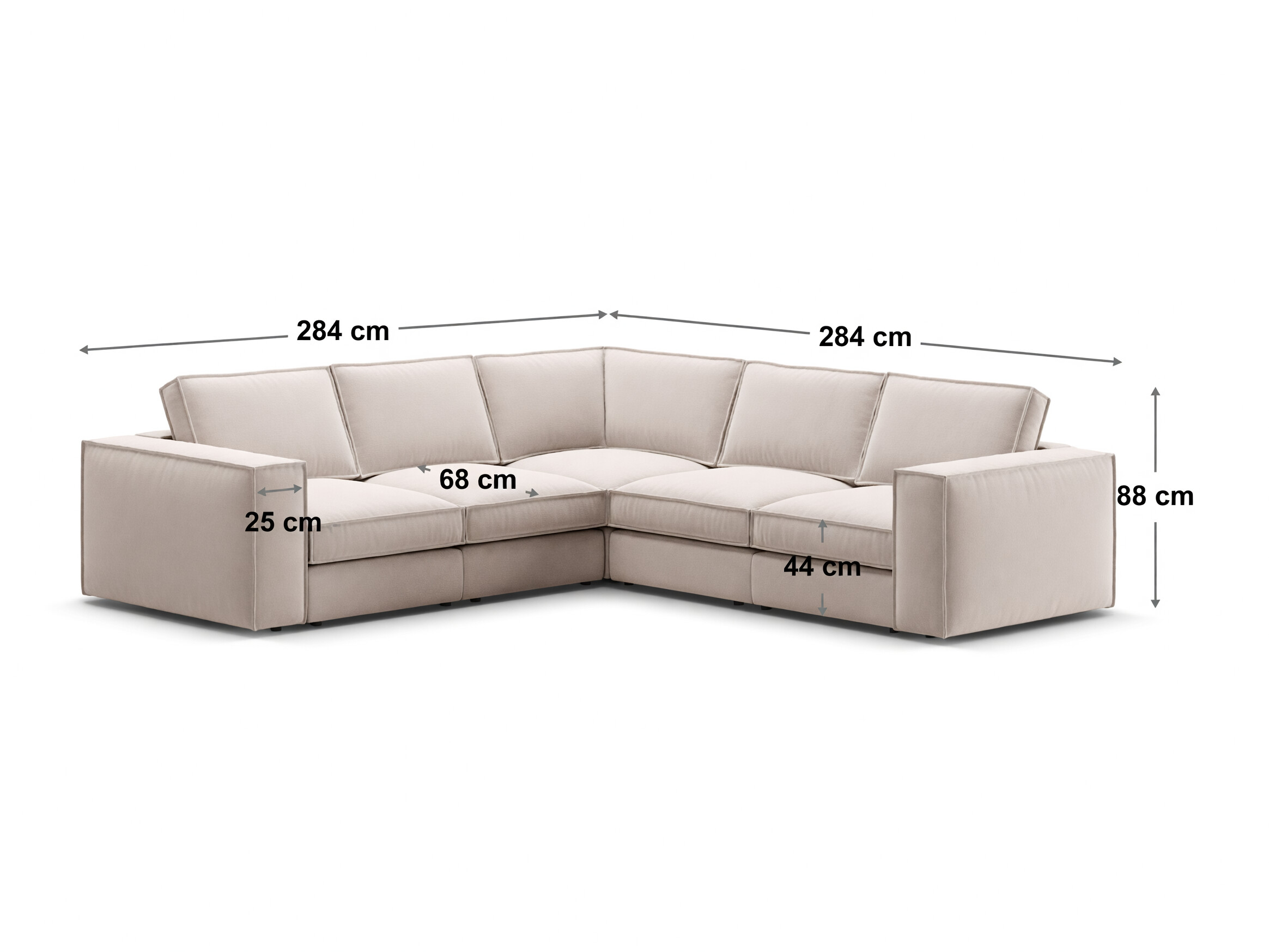 Modulares Ecksofa Dalodei 113 (Salvador 01)
