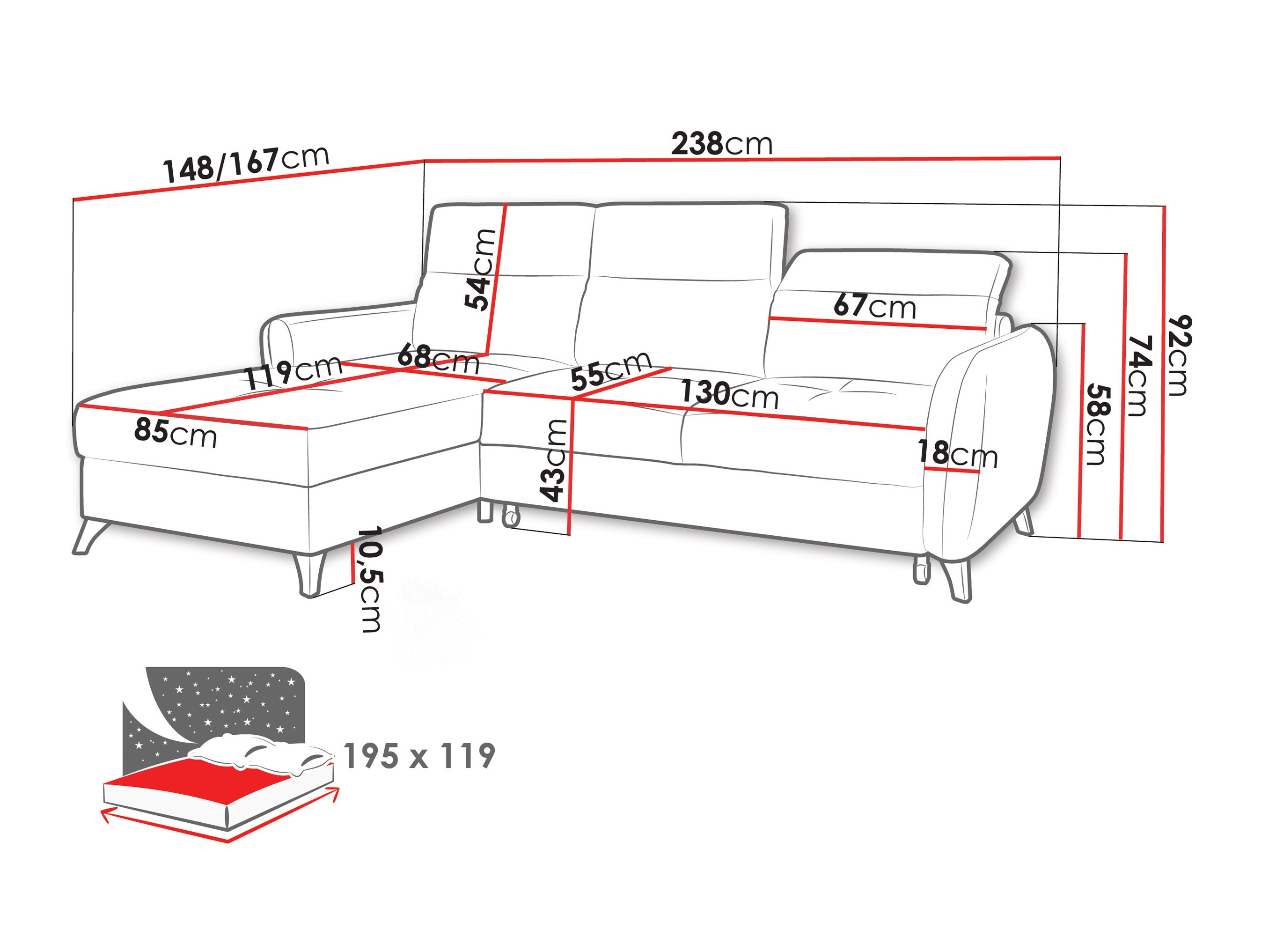 Ecksofa Amplexus (Vibe 21)