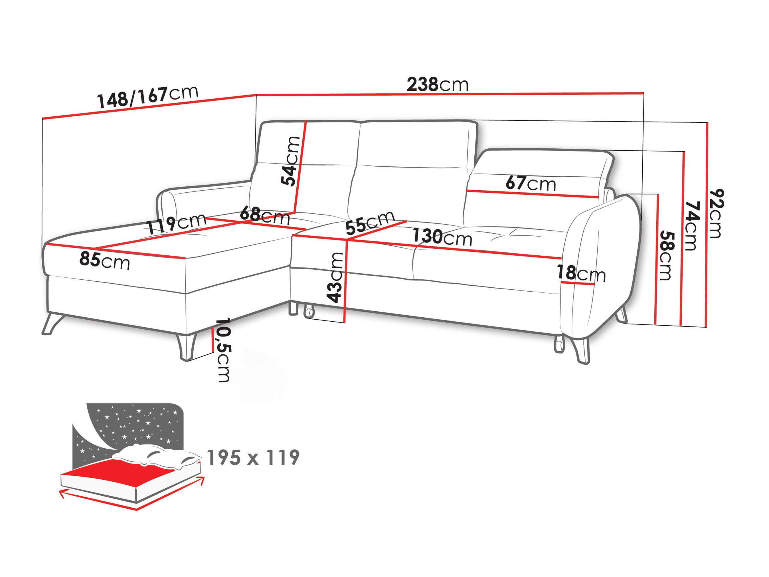 Ecksofa Amplexus (Vibe 86)
